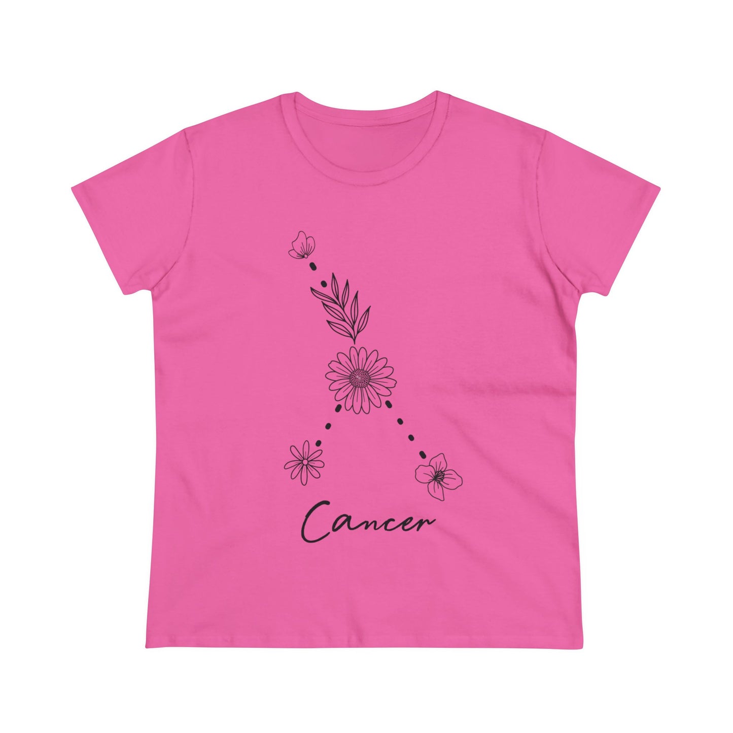 Flower Constellation - Cancer - Astrology - Women's Midweight Cotton Tee