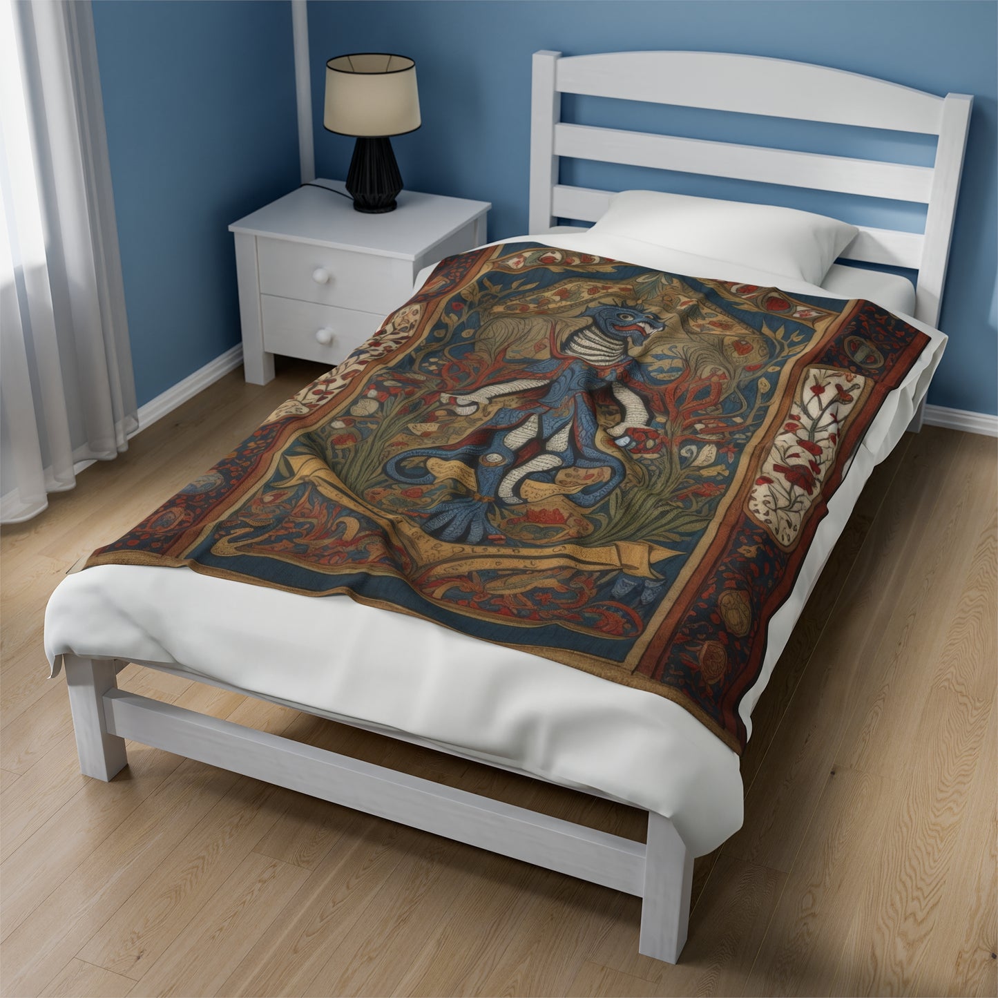 Succubus Medieval Tapestry - Velveteen Plush Blanket