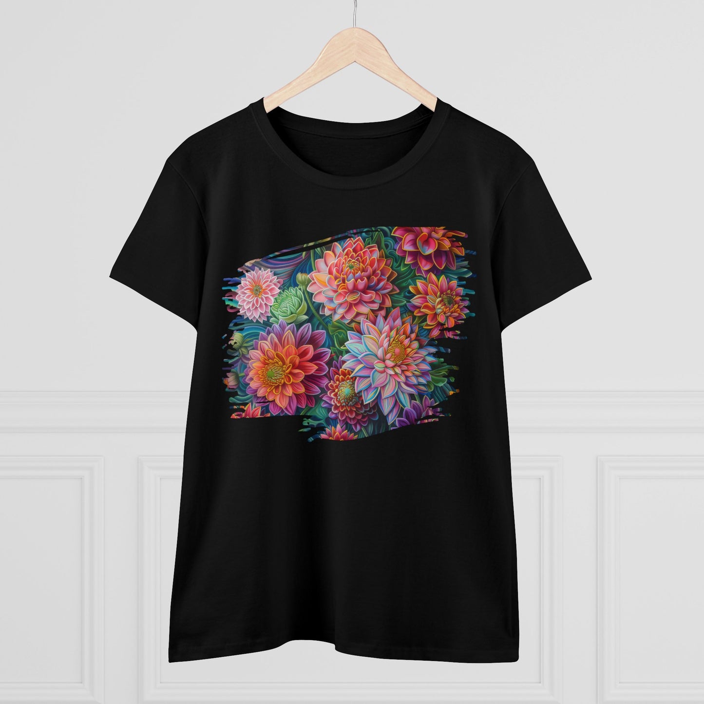 Pastel Flowers - Women's Midweight Cotton Tee