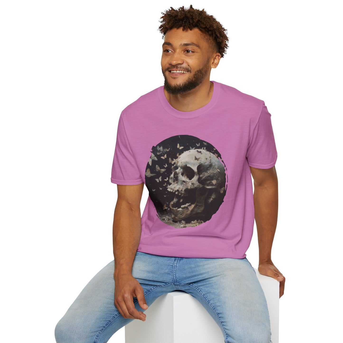 Skulls and Butterflies - Unisex Softstyle T-Shirt