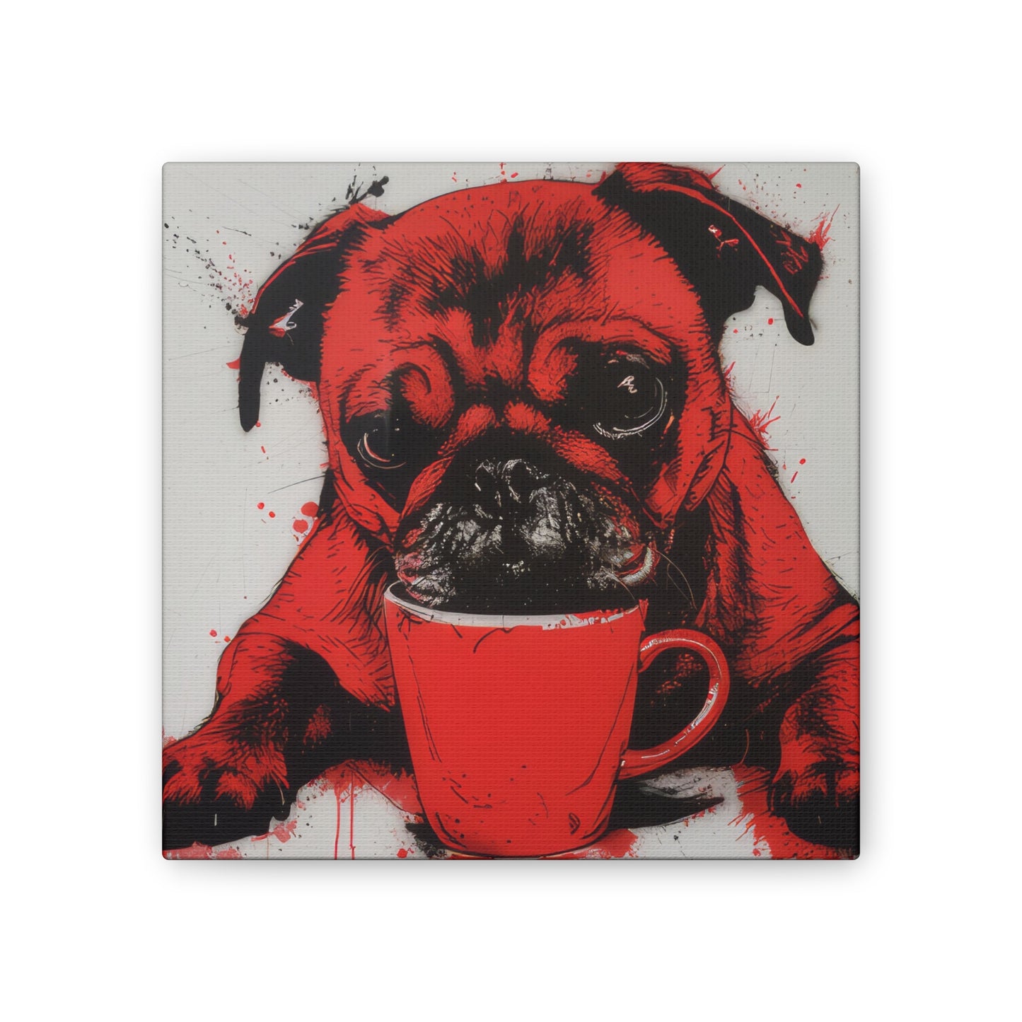 Coffee Dog - Canvas Stretched, 0.75"