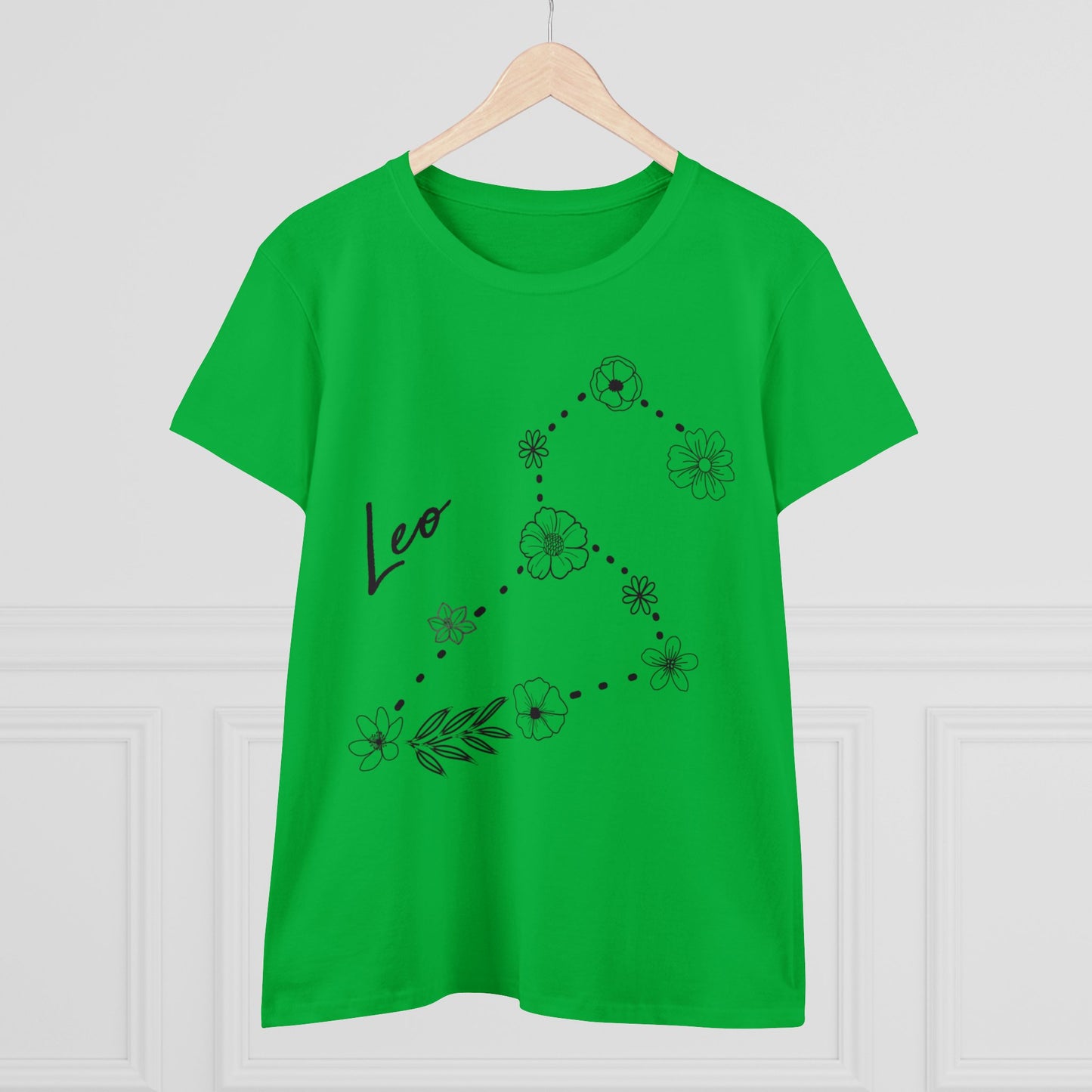 Flower Constellation - Leo - Astrology - Women's Midweight Cotton Tee