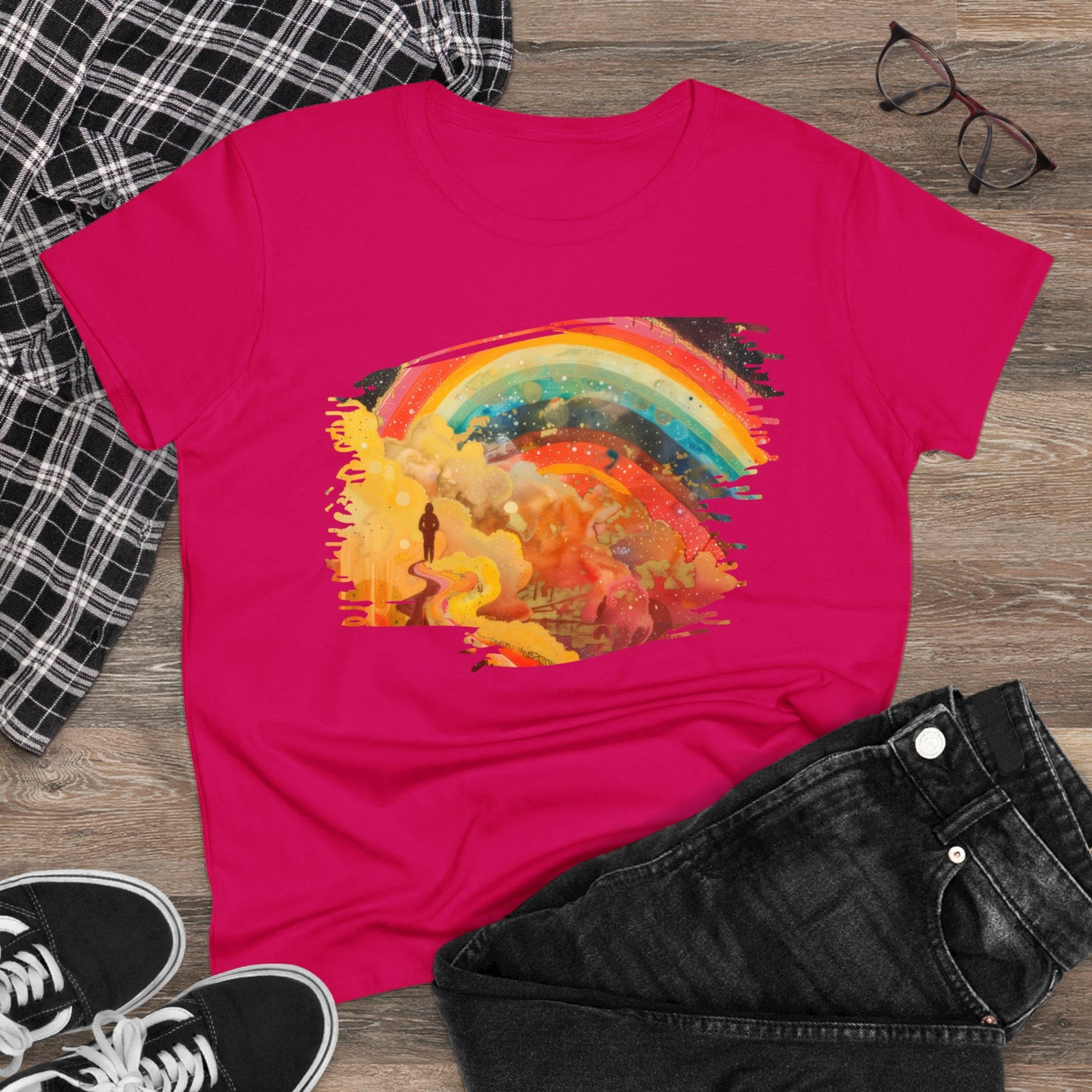 Chasing Rainbows - Women's Midweight Cotton Tee