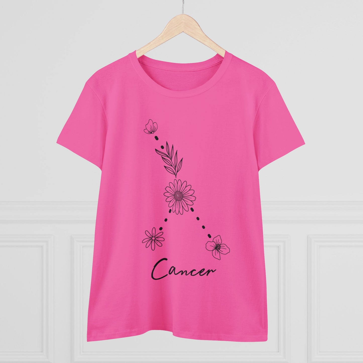 Flower Constellation - Cancer - Astrology - Women's Midweight Cotton Tee