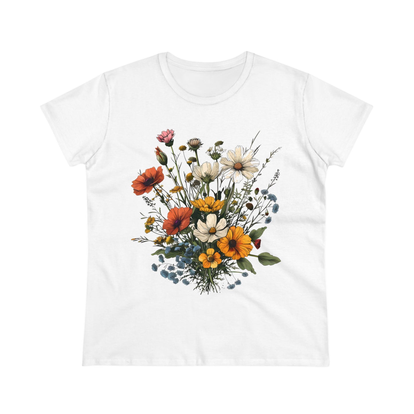 Wildflowers - Women's Midweight Cotton Tee