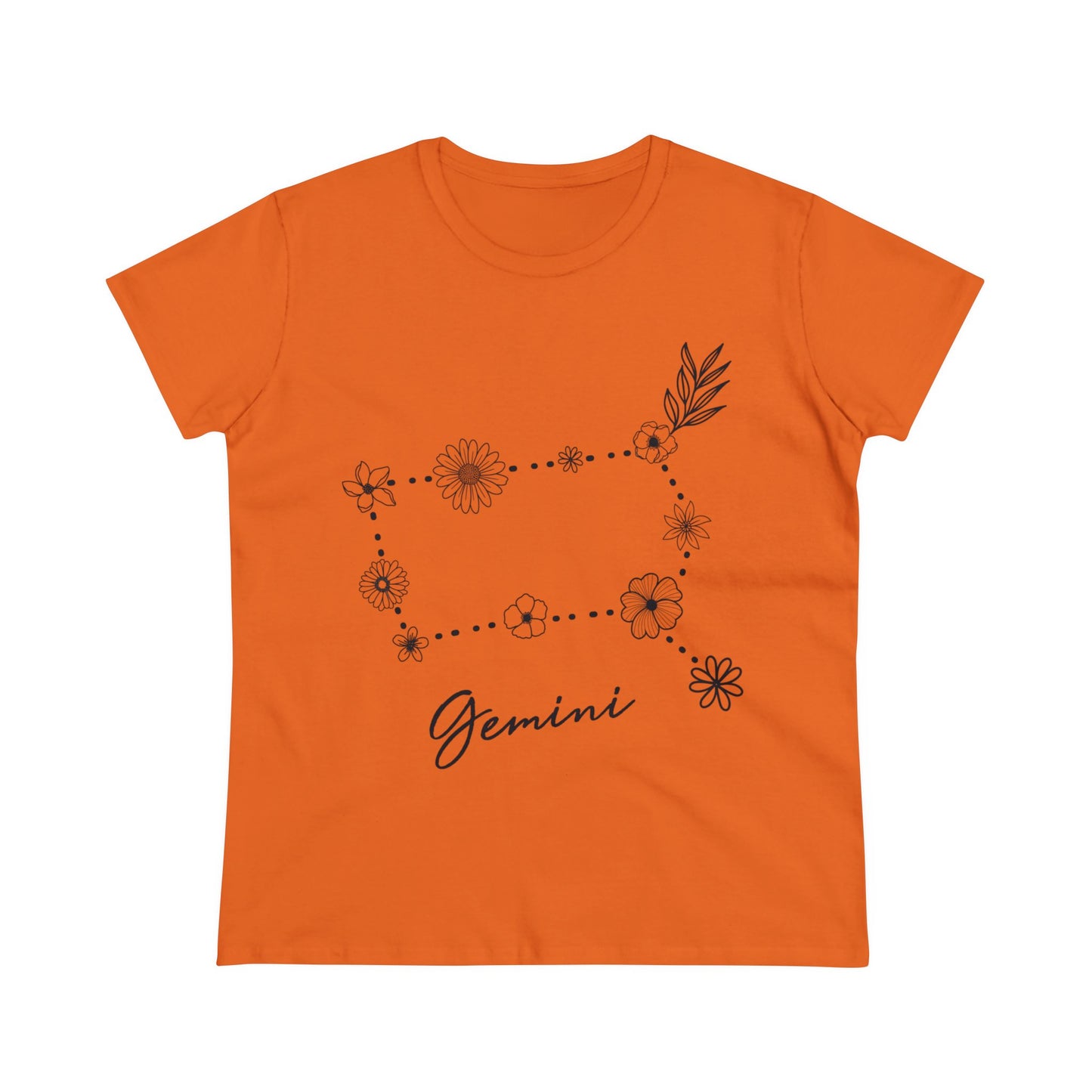 Flower Constellation - Gemini - Astrology - Women's Midweight Cotton Tee