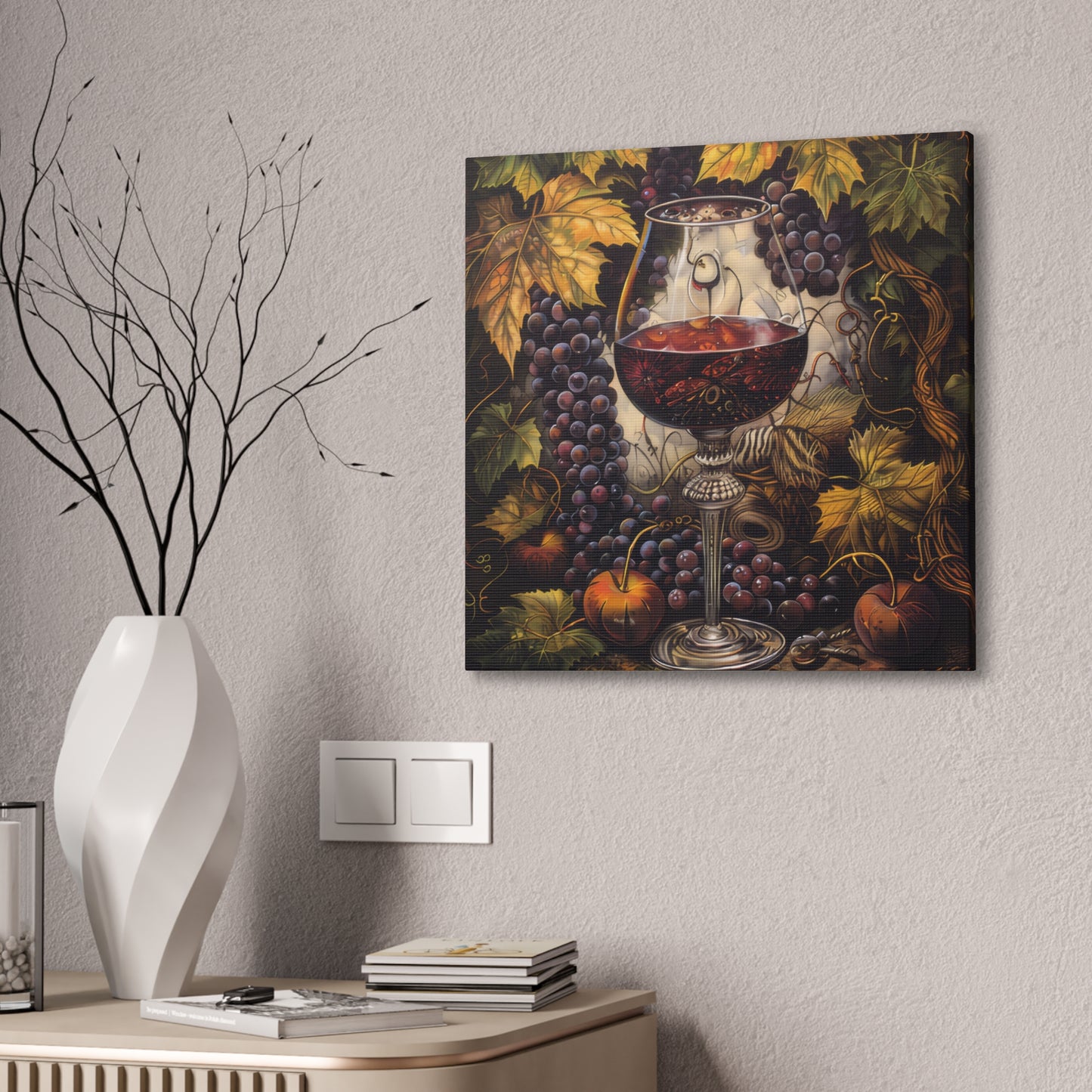 Wine - Canvas Stretched, 0.75"