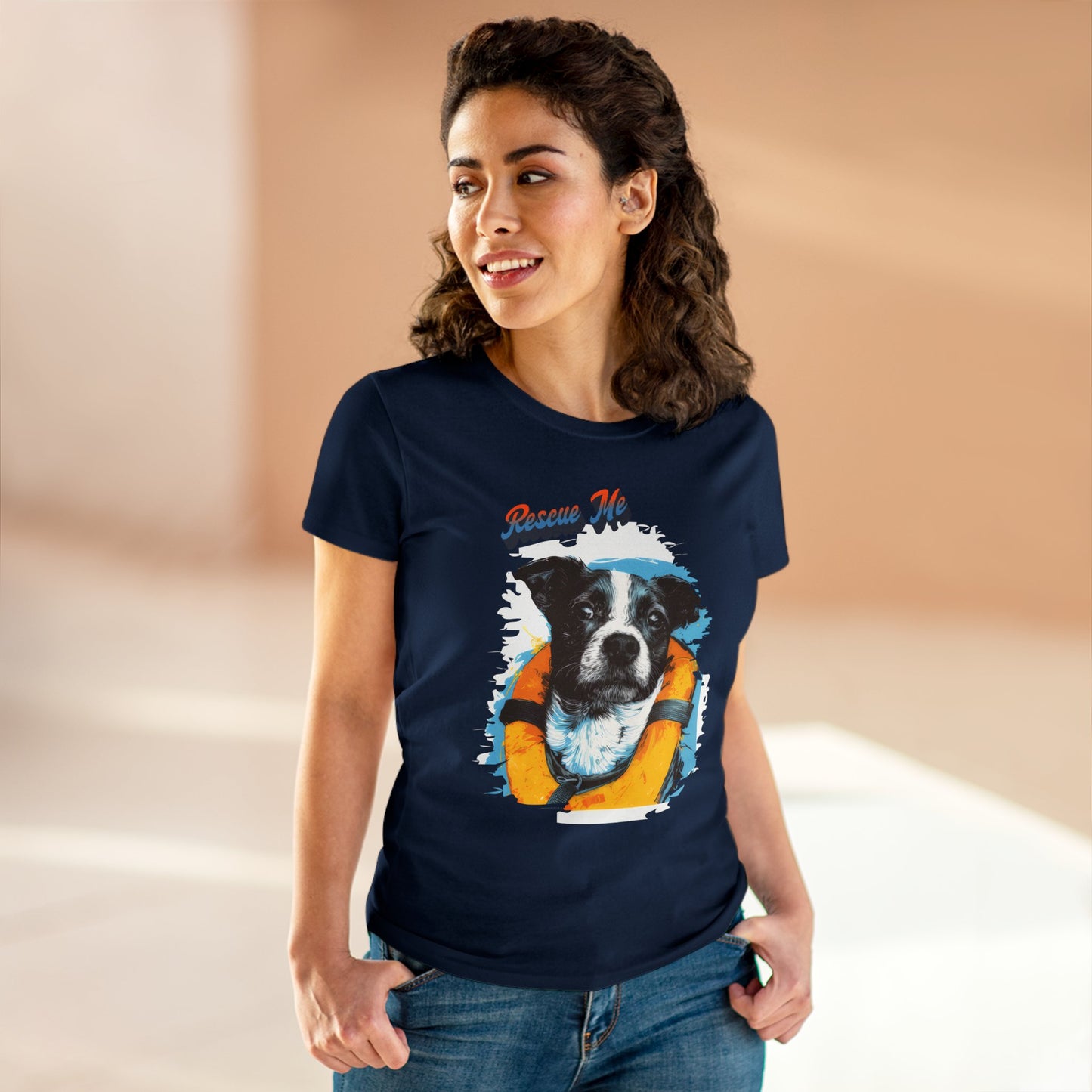 Rescue Dog - Women's Midweight Cotton Tee