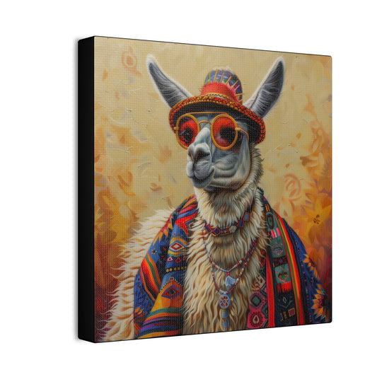 Llama - Canvas Stretched, 0.75"