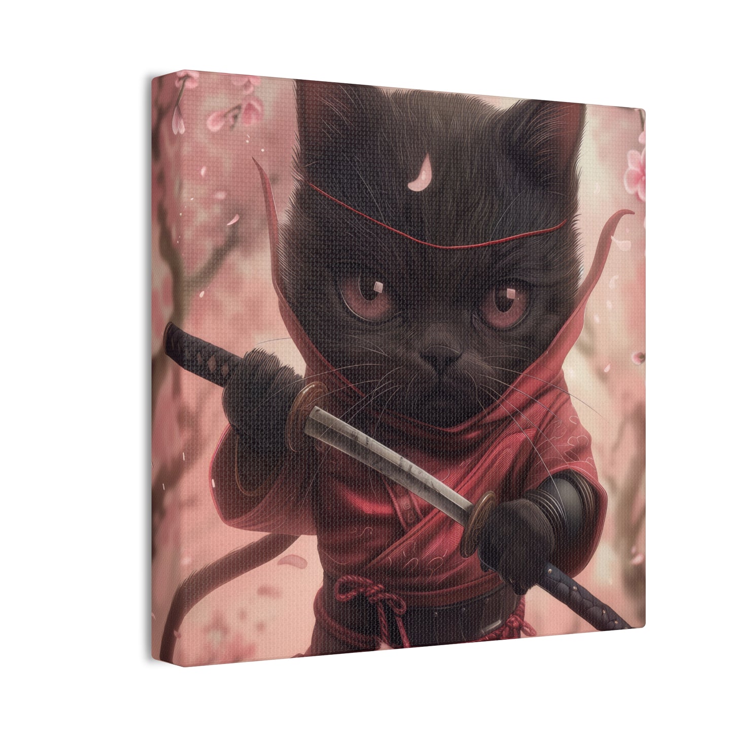 Ninja Kitty - Canvas Stretched, 0.75"