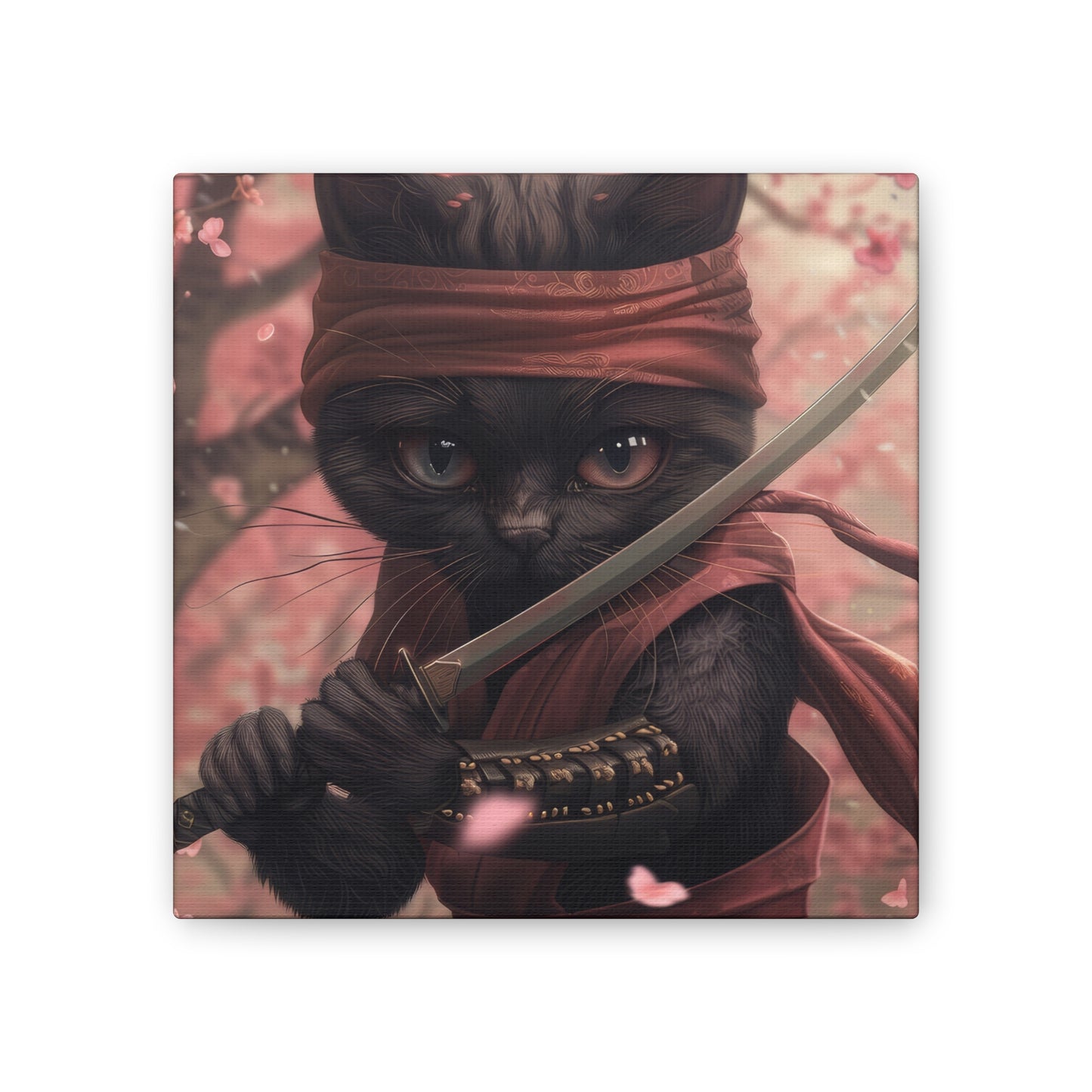 Ninja Kitty - Canvas Stretched, 0.75"