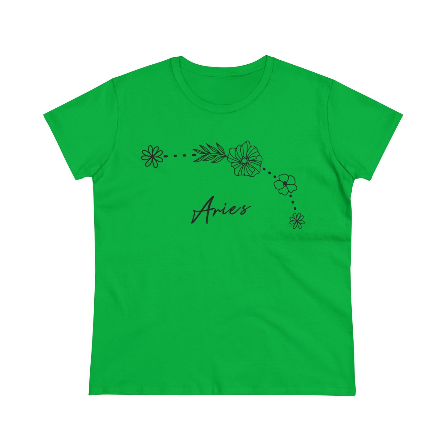 Flower Constellation - Aries - Astrology - Women's Midweight Cotton Tee