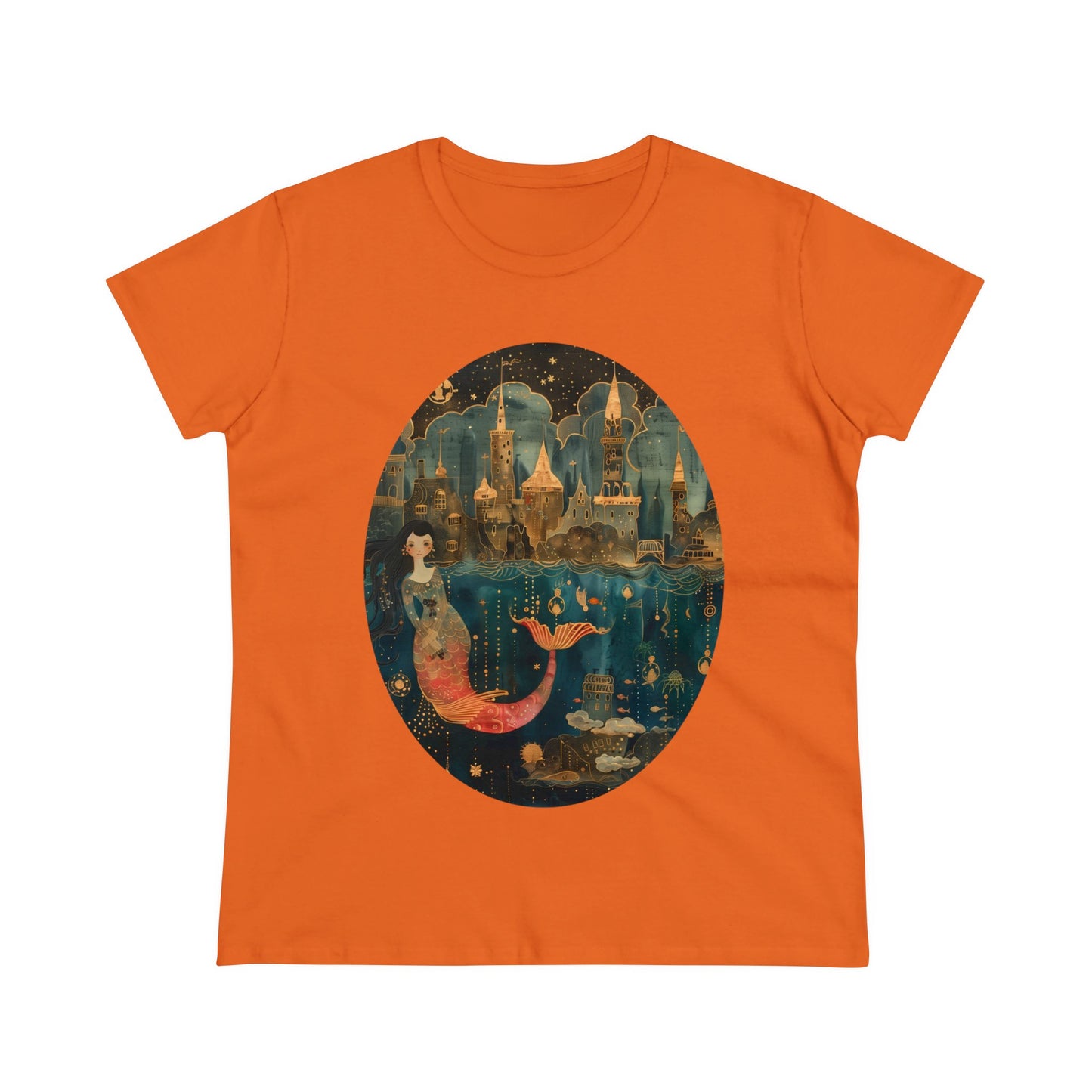 Mermaid - Fantasy - Women's Midweight Cotton Tee