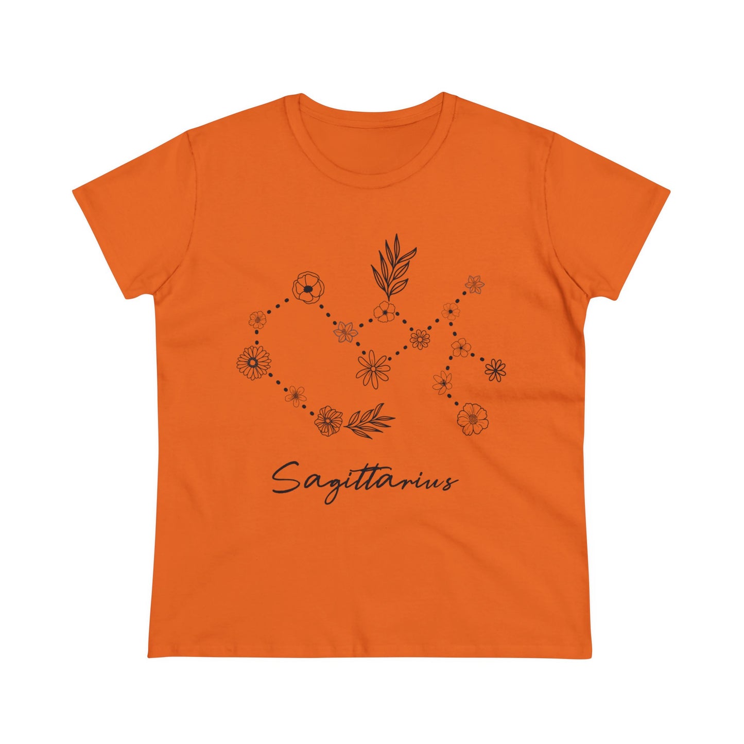 Flower Constellation - Sagittarius - Astrology - Women's Midweight Cotton Tee