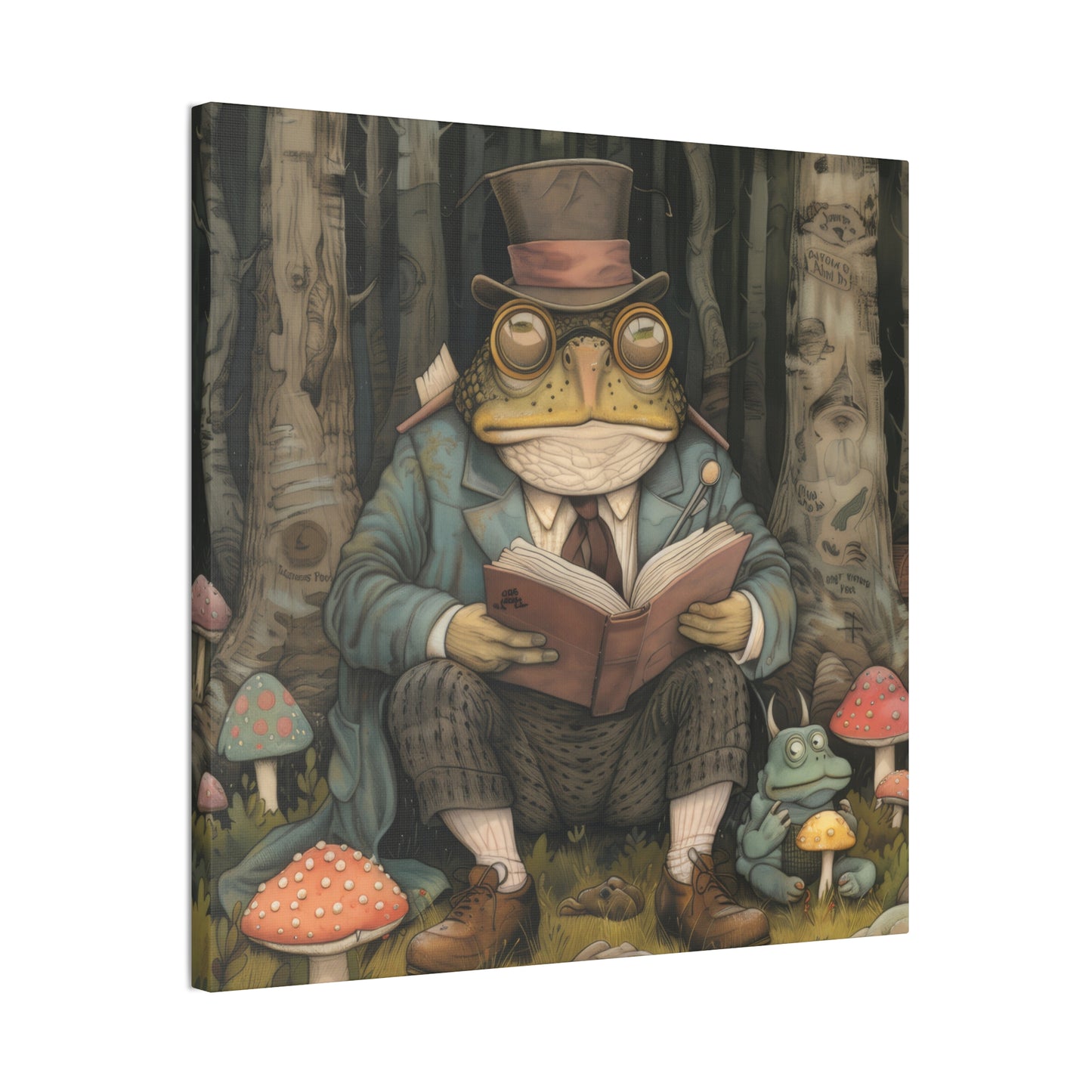 Reading Toad - Canvas Stretched, 0.75"