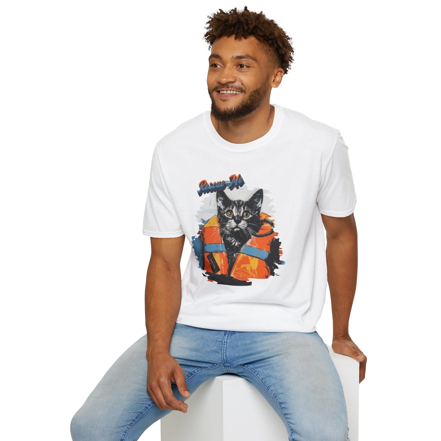 Rescue Cat - Unisex Softstyle T-Shirt