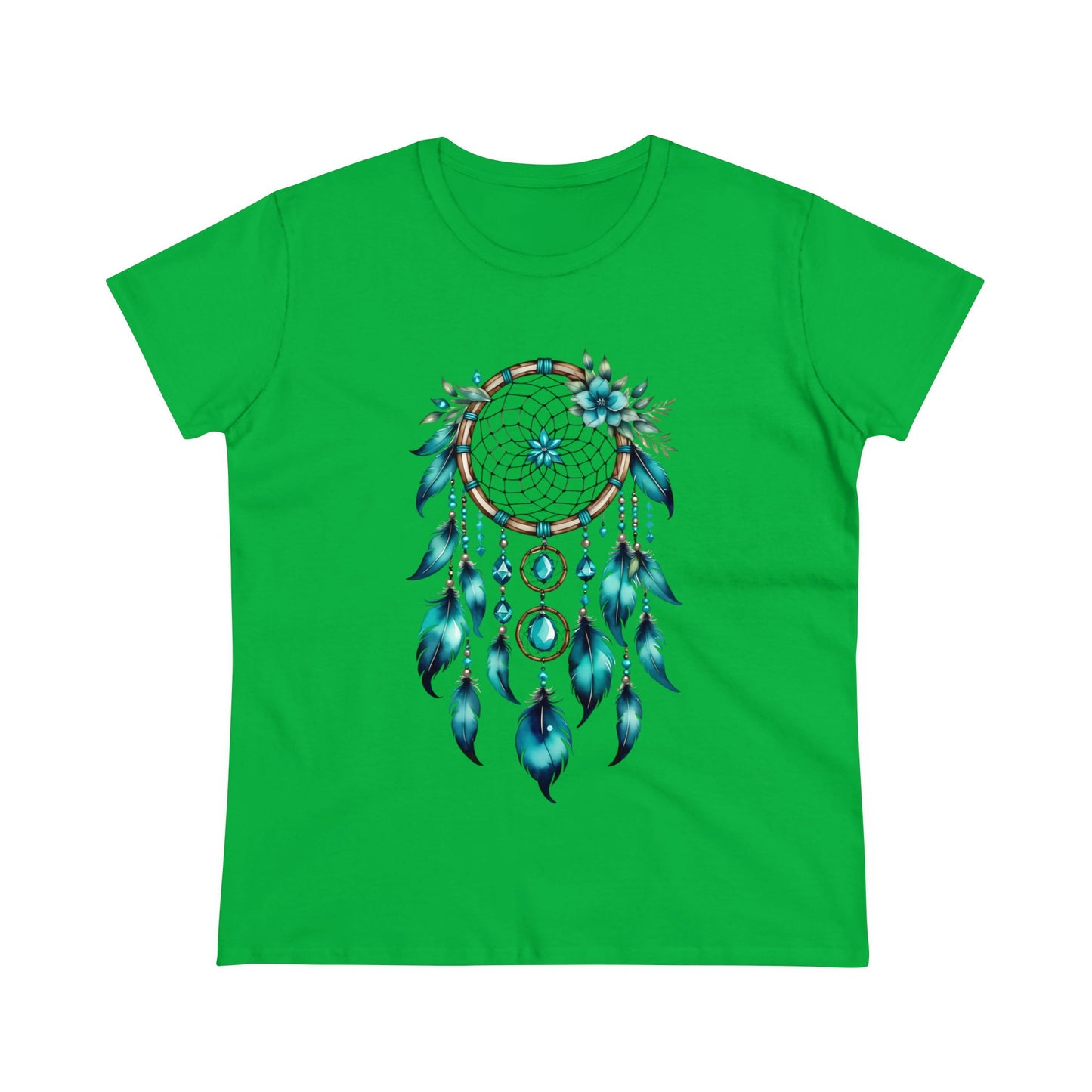 Turquoise Dream Catcher - Sagittarius - Astrology - Women's Midweight Cotton Tee