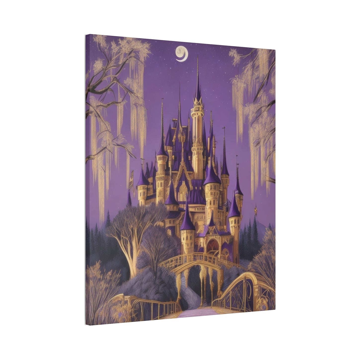 Purple Castle - Canvas Stretched, 0.75"