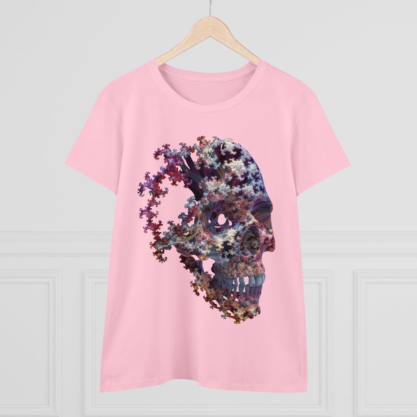 Fractal Skull - Women's Midweight Cotton Tee