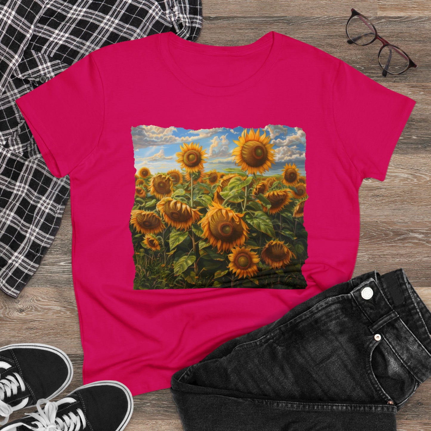 Sunflowers - Women's Midweight Cotton Tee