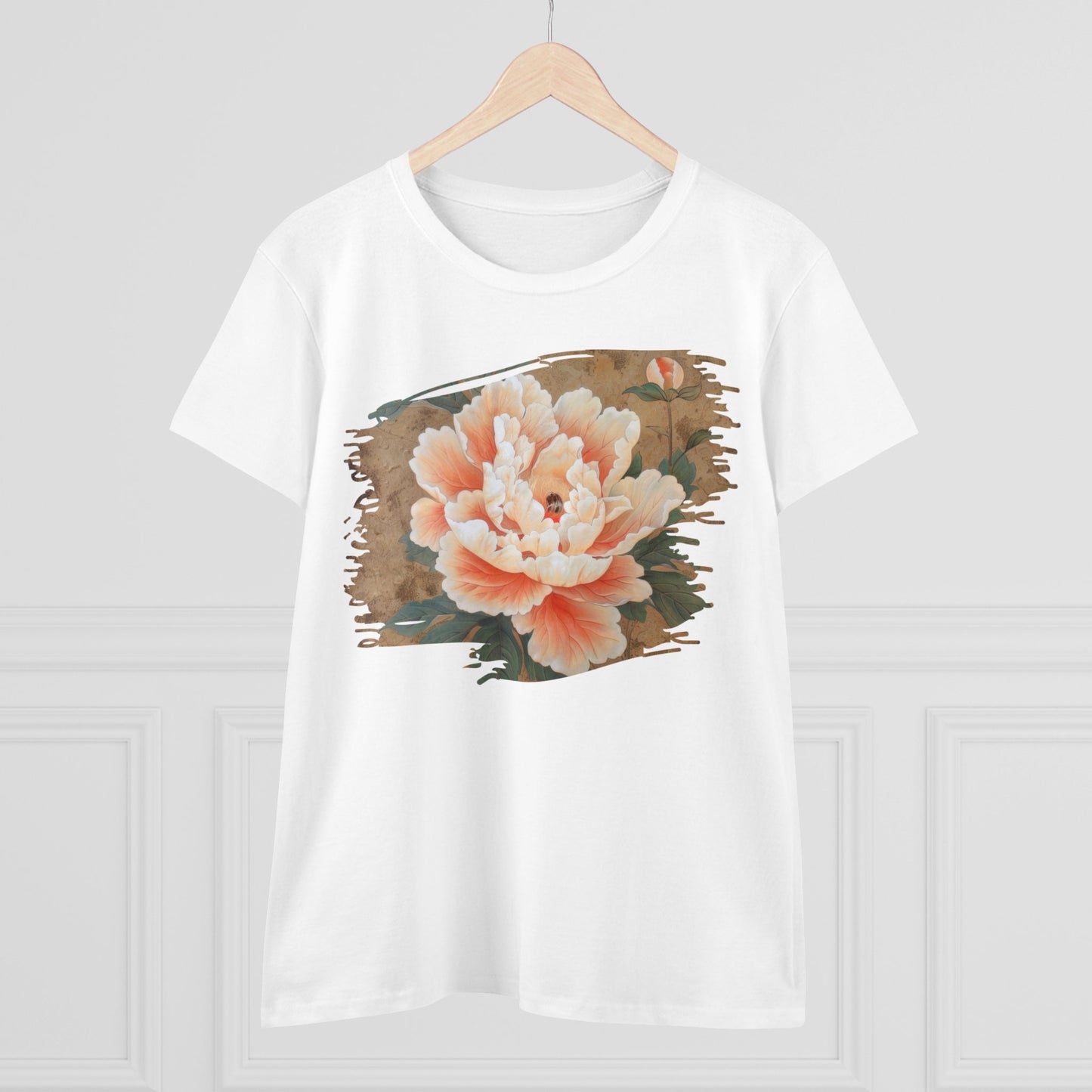 Peony - Flower - Women's Midweight Cotton Tee