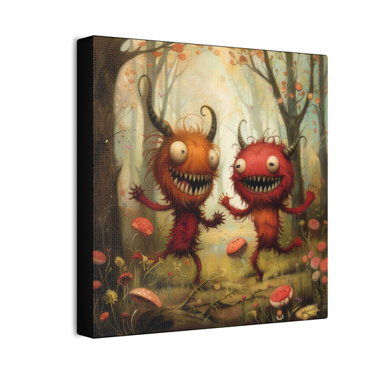 Happy Monsters - Canvas Stretched, 0.75"