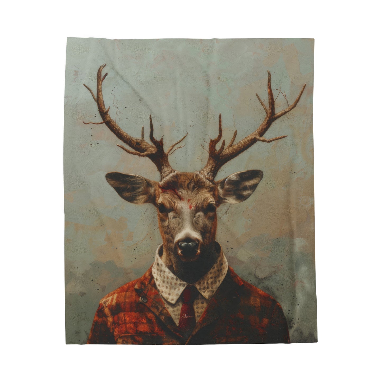 Dapper Deer - Velveteen Plush Blanket