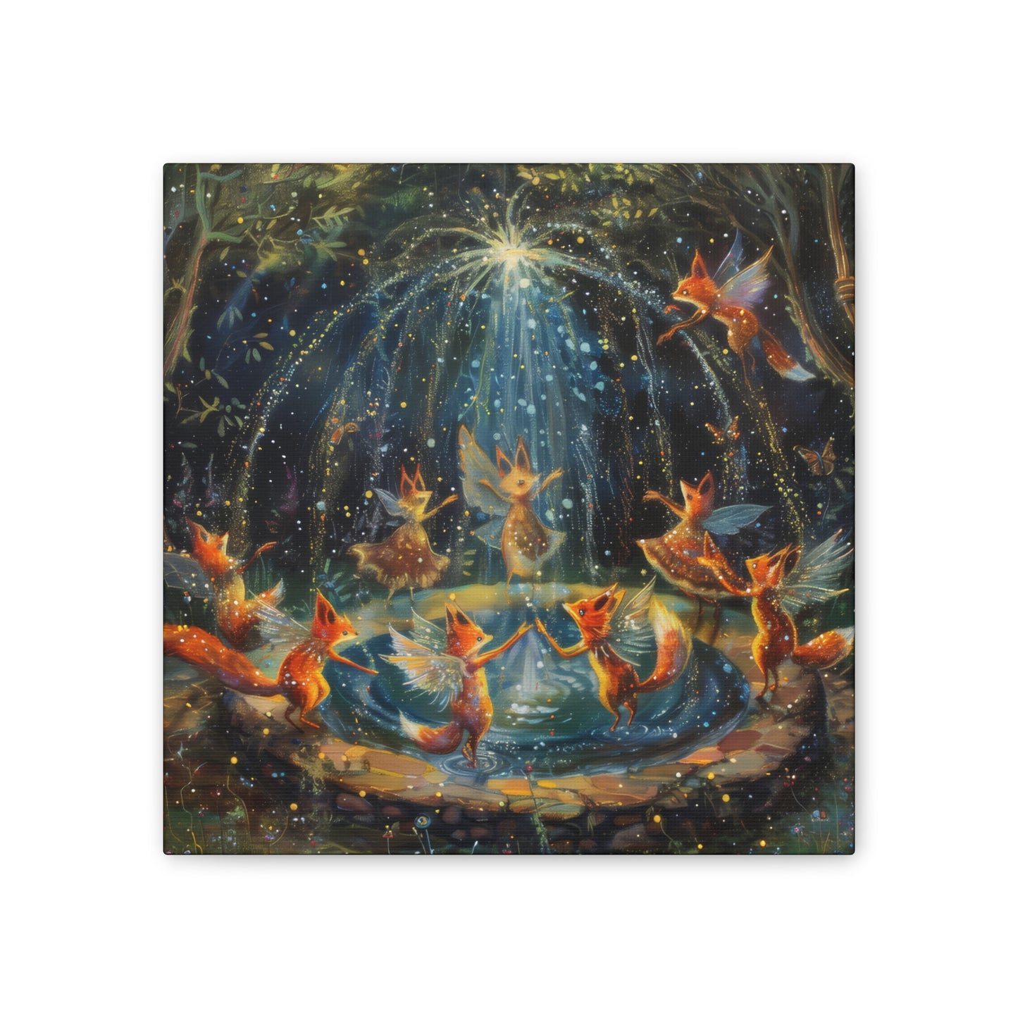 Fox Fairy Festival - Canvas Stretched, 0.75"