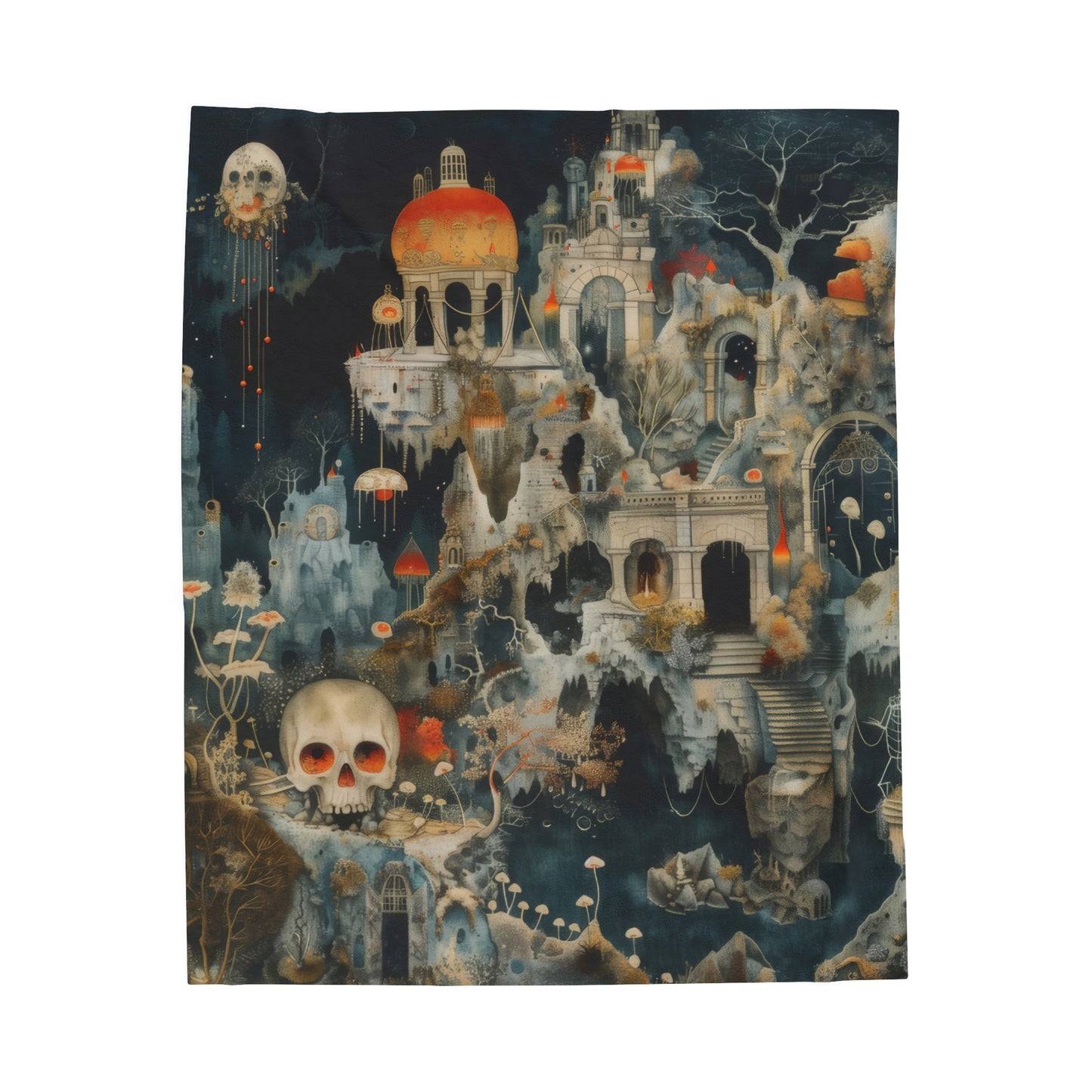 Skull Castle - Velveteen Plush Blanket