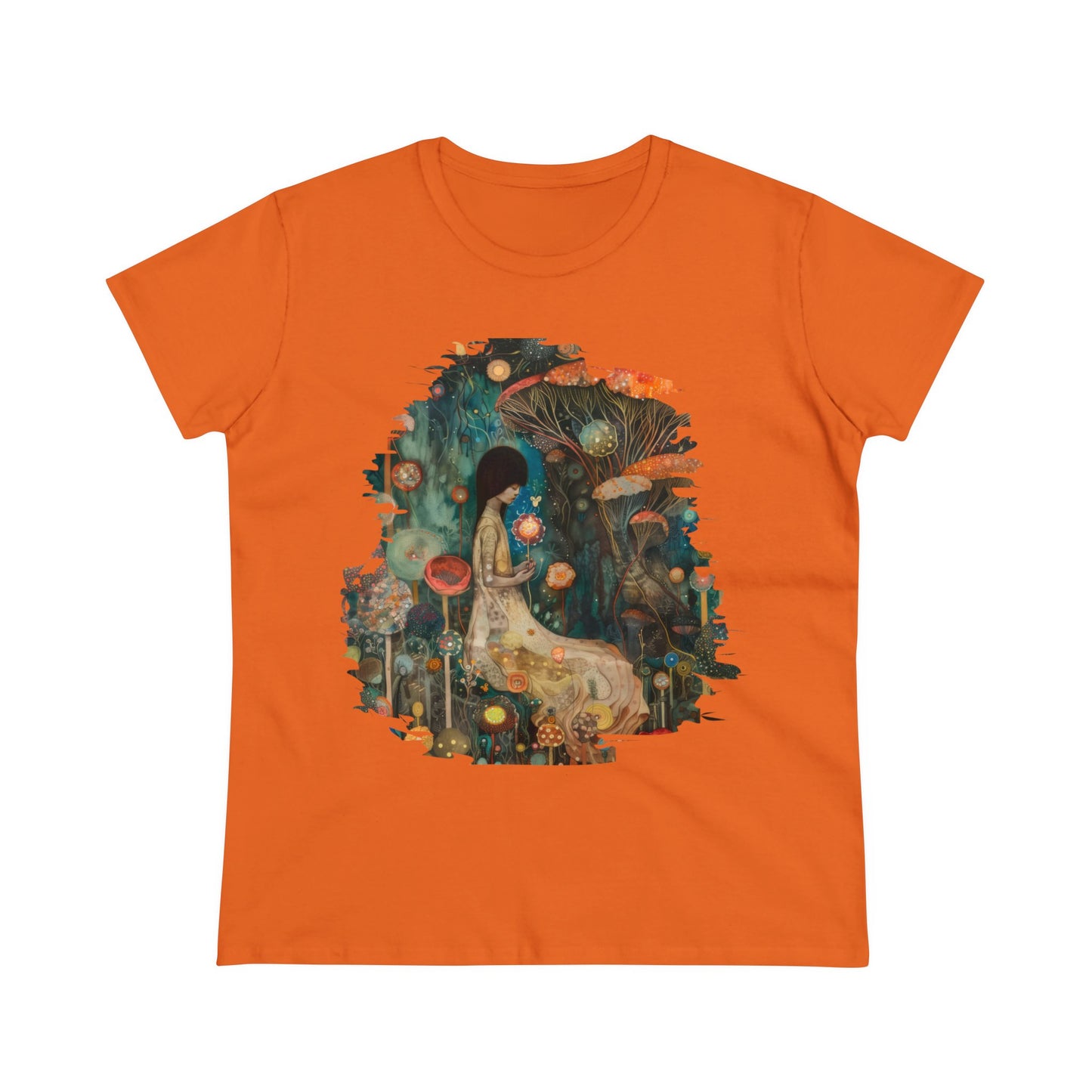 Mushroom Girl - Women's Midweight Cotton Tee