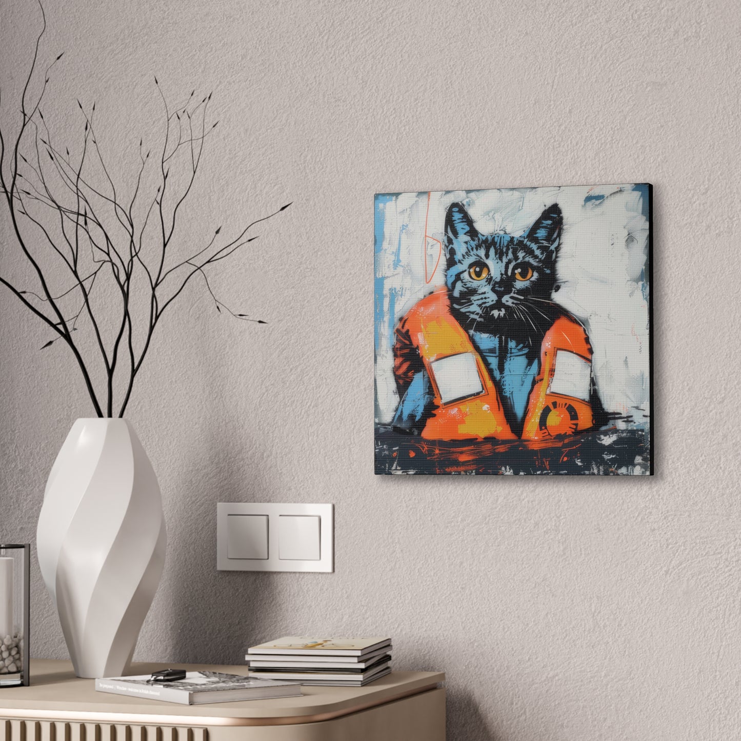 Rescue Cat - Canvas Stretched, 0.75"