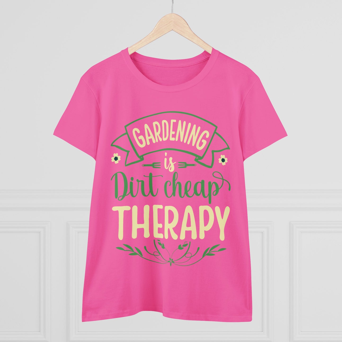 Gardening Is Dirt Cheap Therapy - Gardening - Women's Midweight Cotton Tee