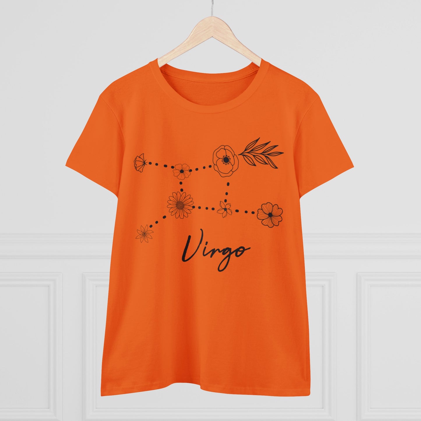 Flower Constellation - Virgo - Astrology - Women's Midweight Cotton Tee