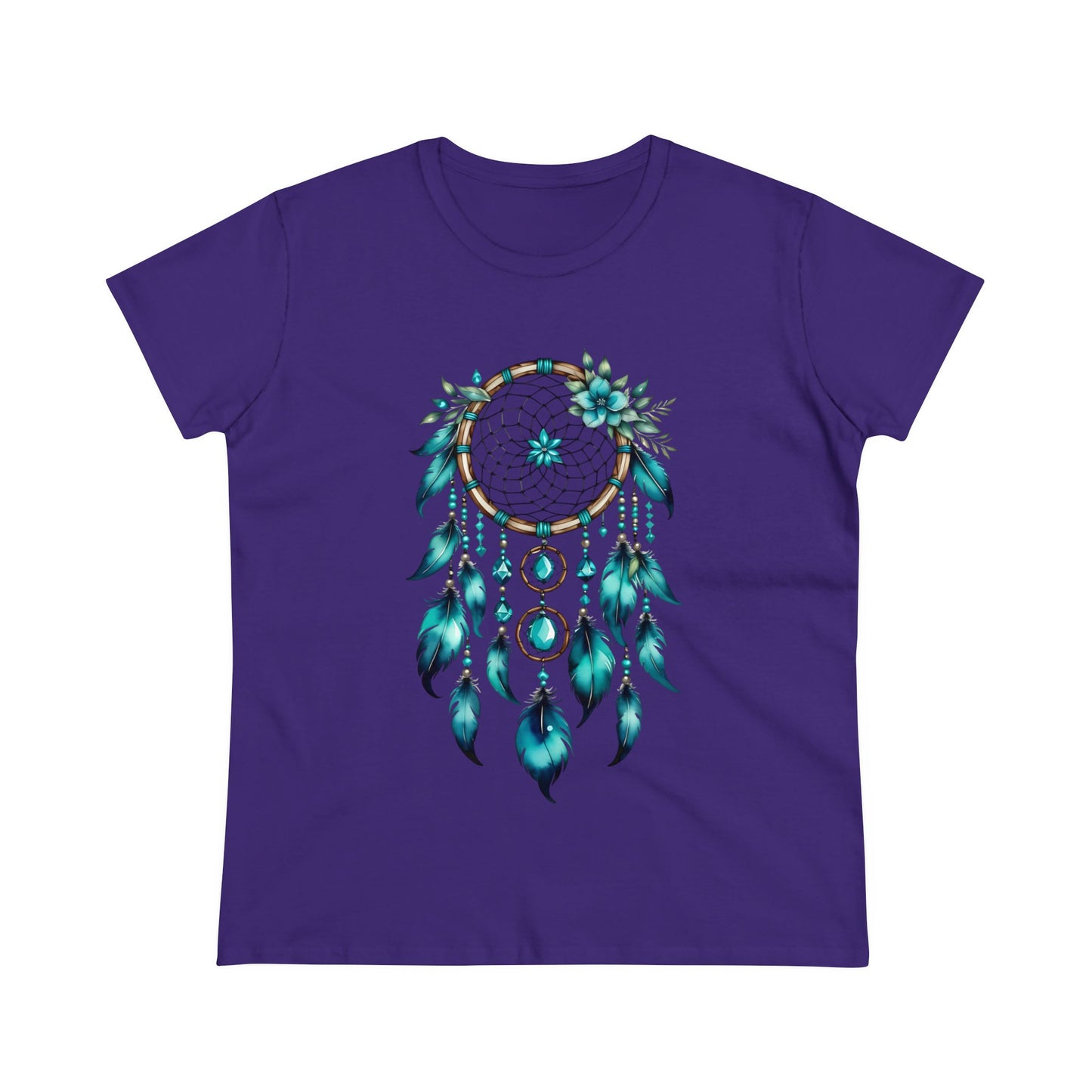 Turquoise Dream Catcher - Sagittarius - Astrology - Women's Midweight Cotton Tee