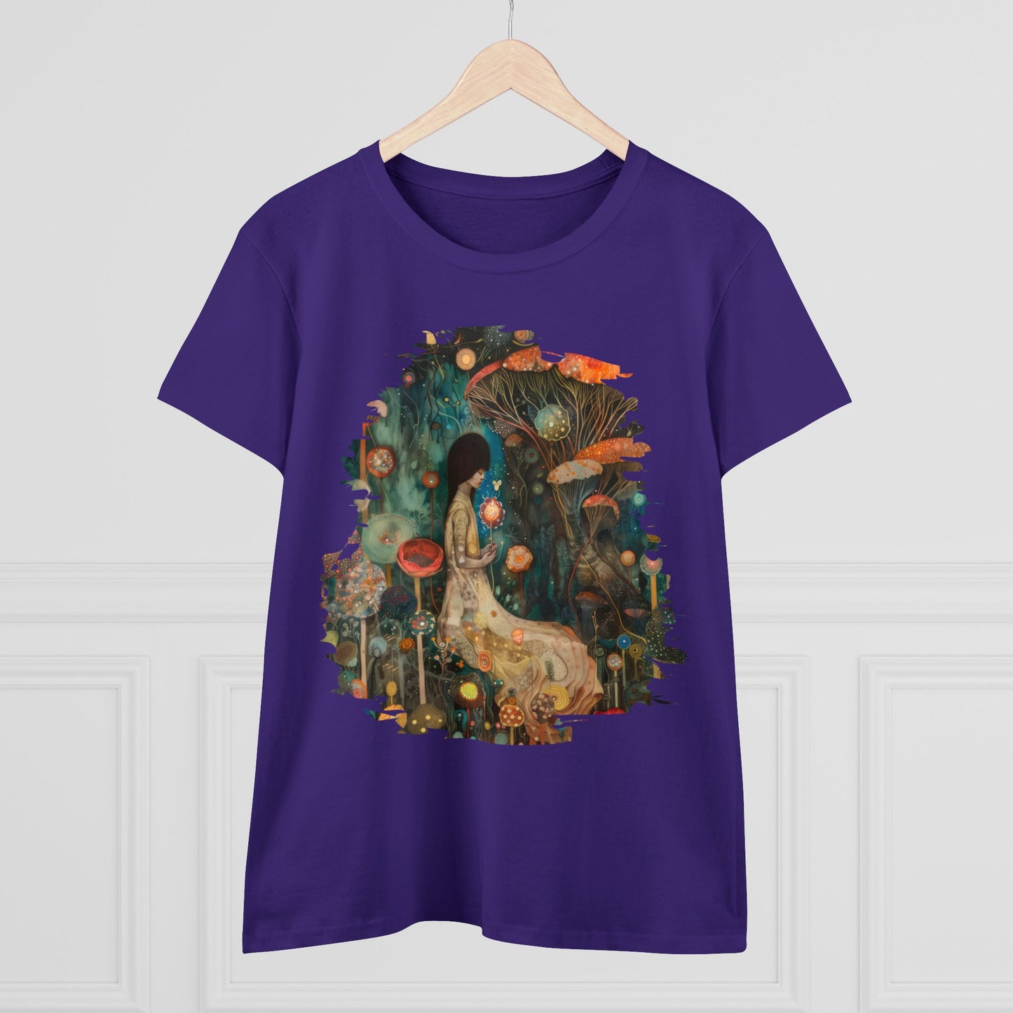 Mushroom Girl - Women's Midweight Cotton Tee