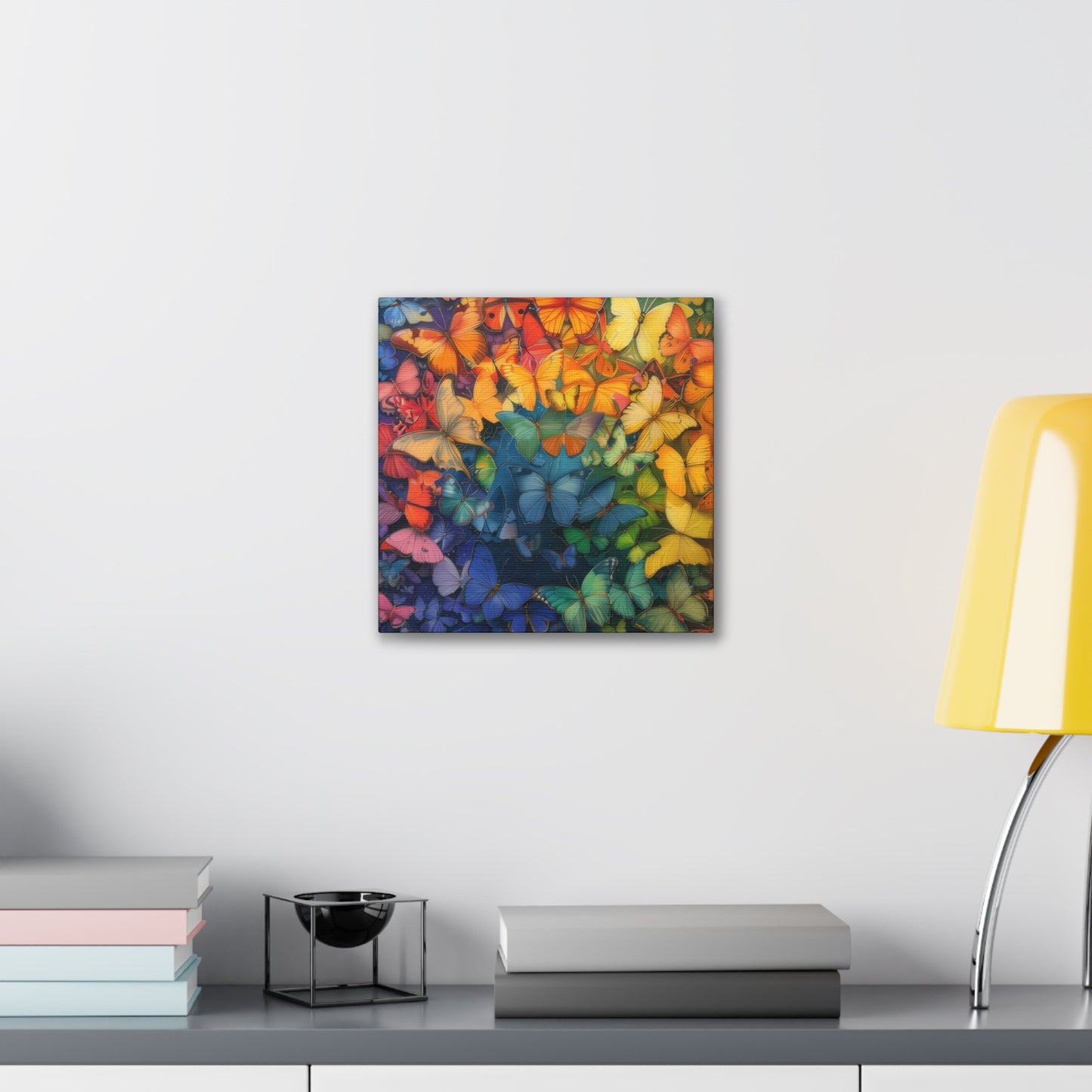 Rainbow Butterflies - Canvas Stretched, 0.75"