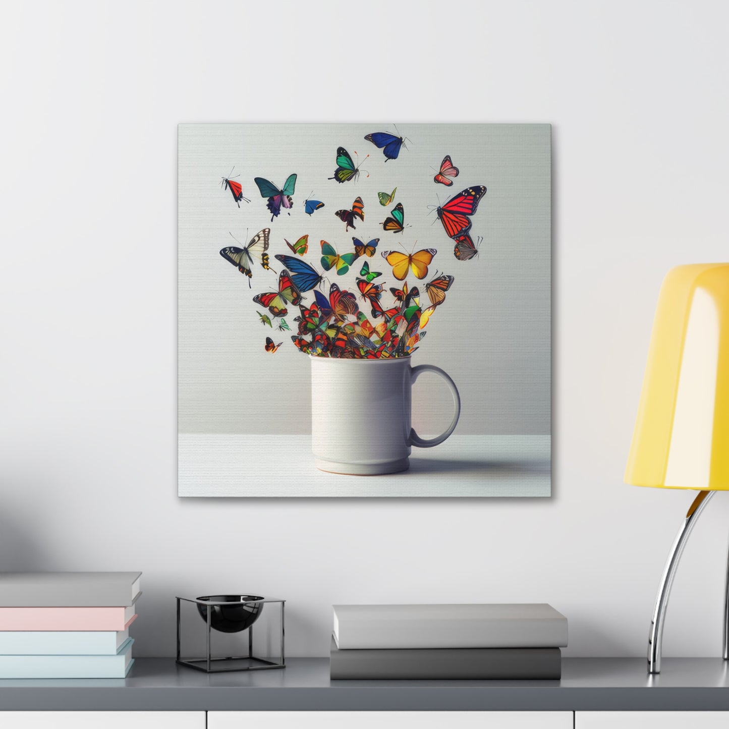 Butterfly Coffee - Canvas Stretched, 0.75"