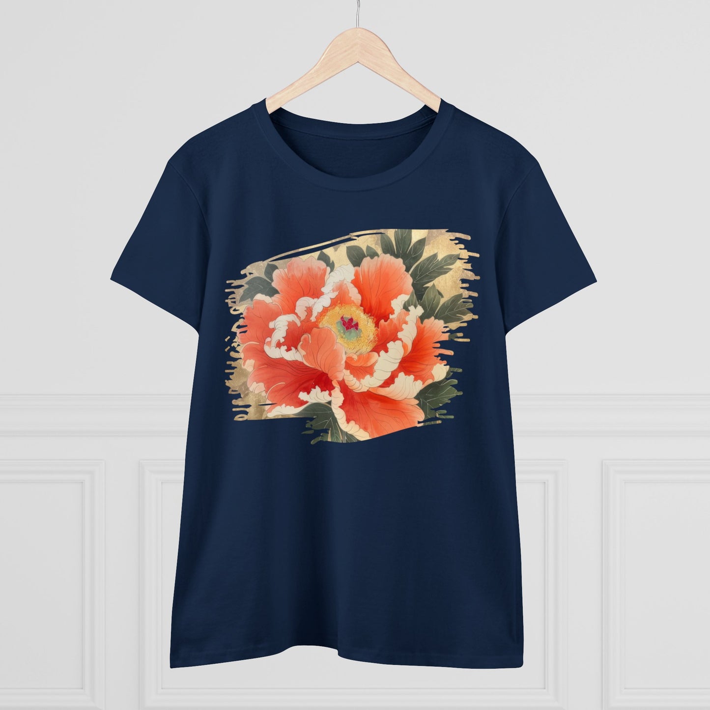 Peony - Flower - Women's Midweight Cotton Tee