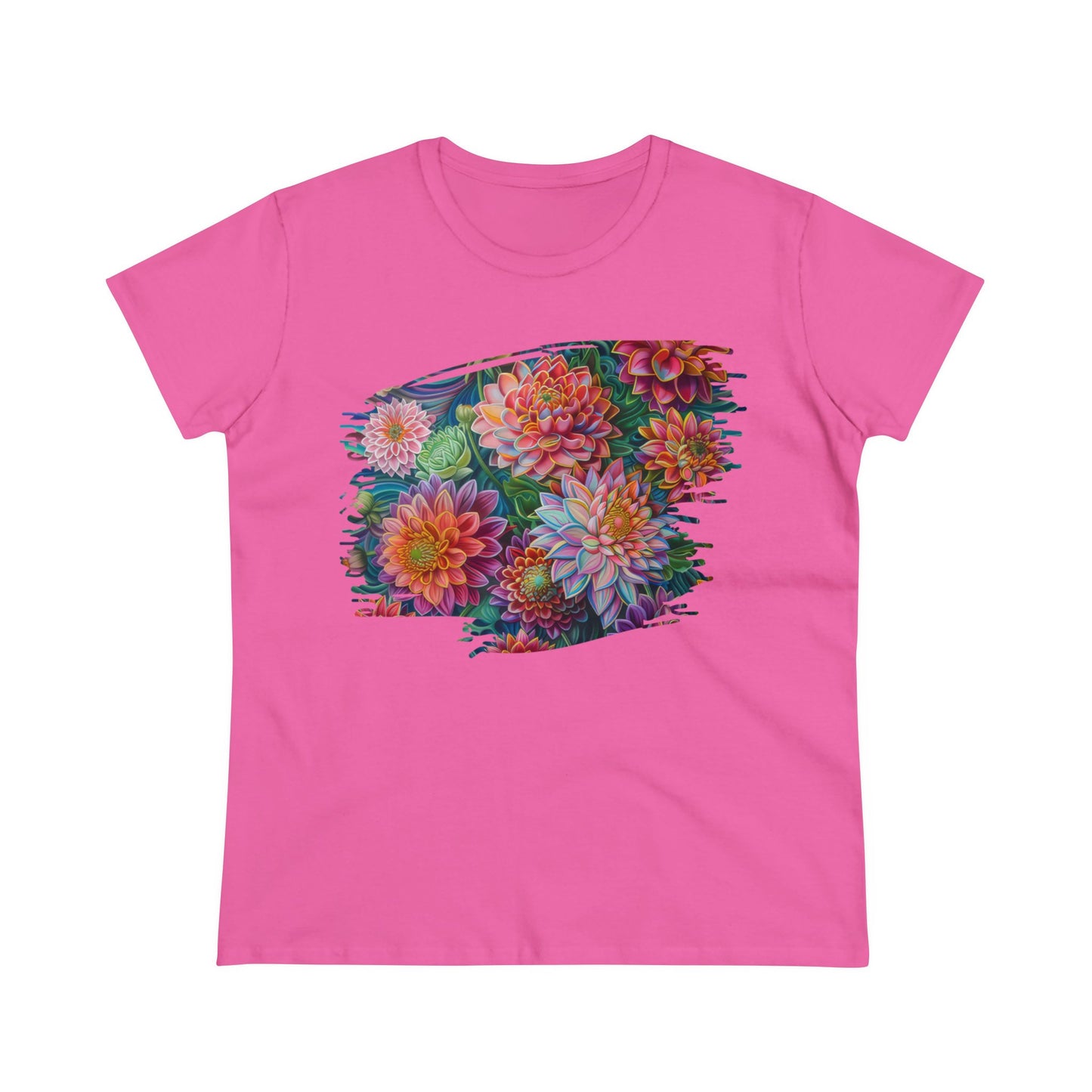 Pastel Flowers - Women's Midweight Cotton Tee