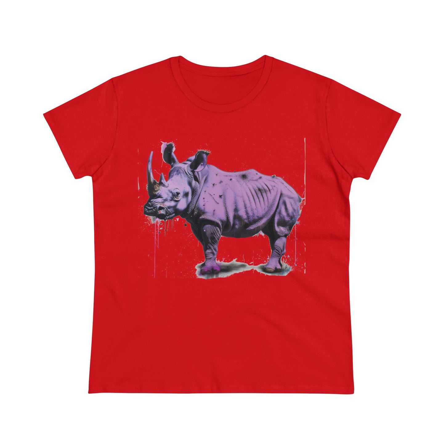 Purple Rhino - Women's Midweight Cotton Tee