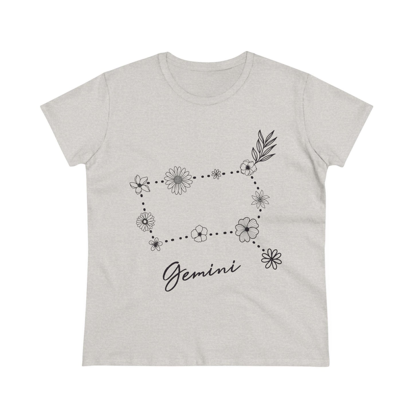 Flower Constellation - Gemini - Astrology - Women's Midweight Cotton Tee