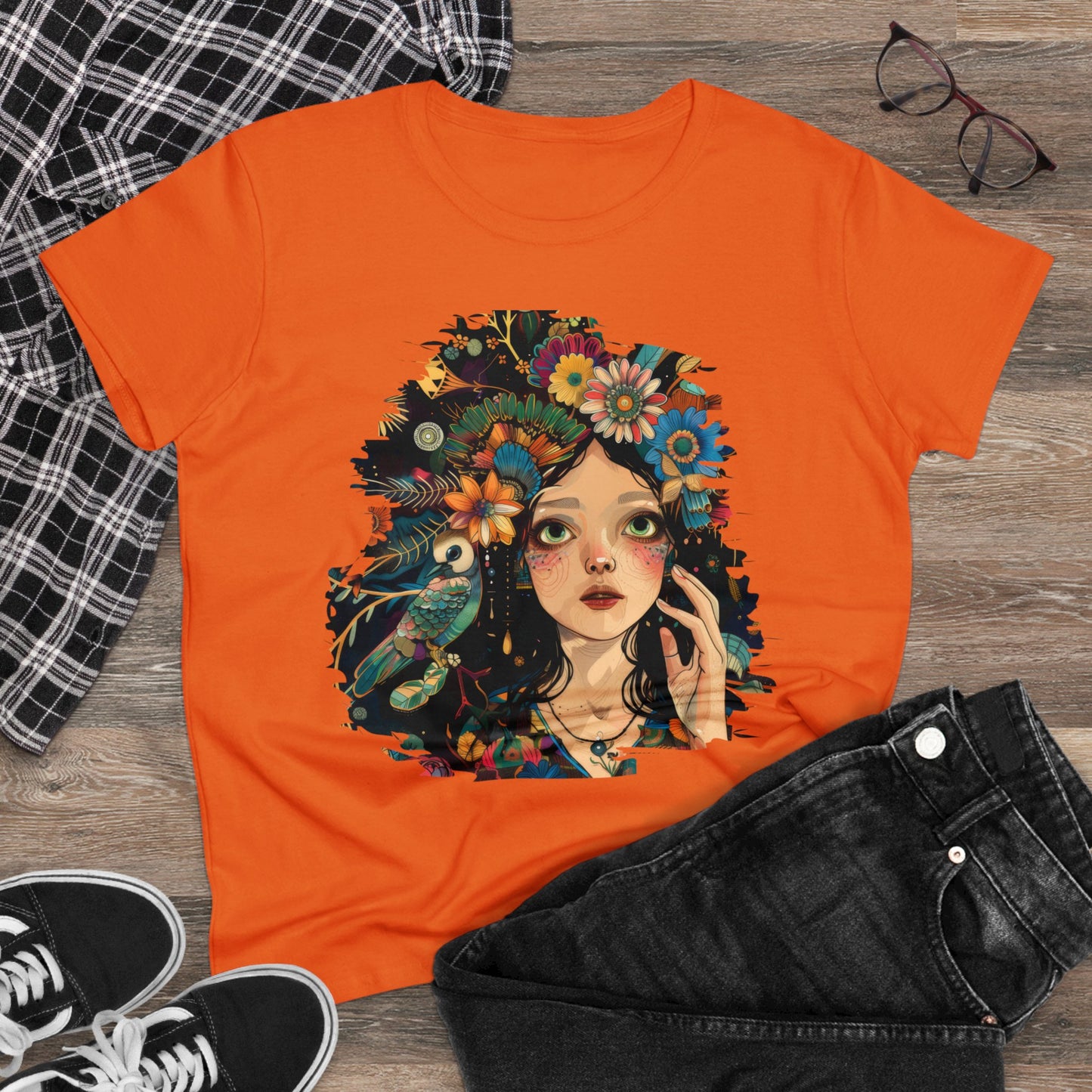 Flower Girl - Women's Midweight Cotton Tee