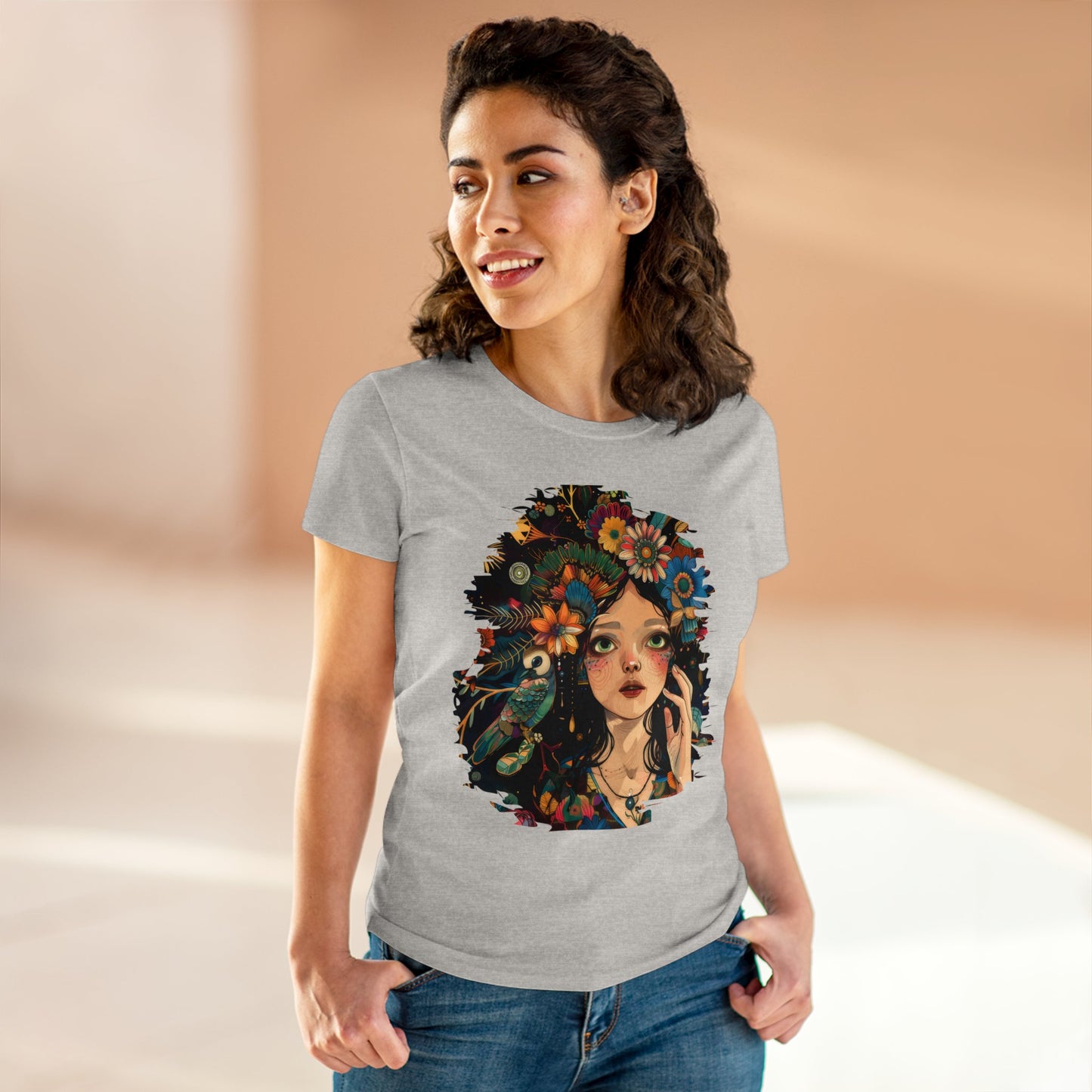 Flower Girl - Women's Midweight Cotton Tee