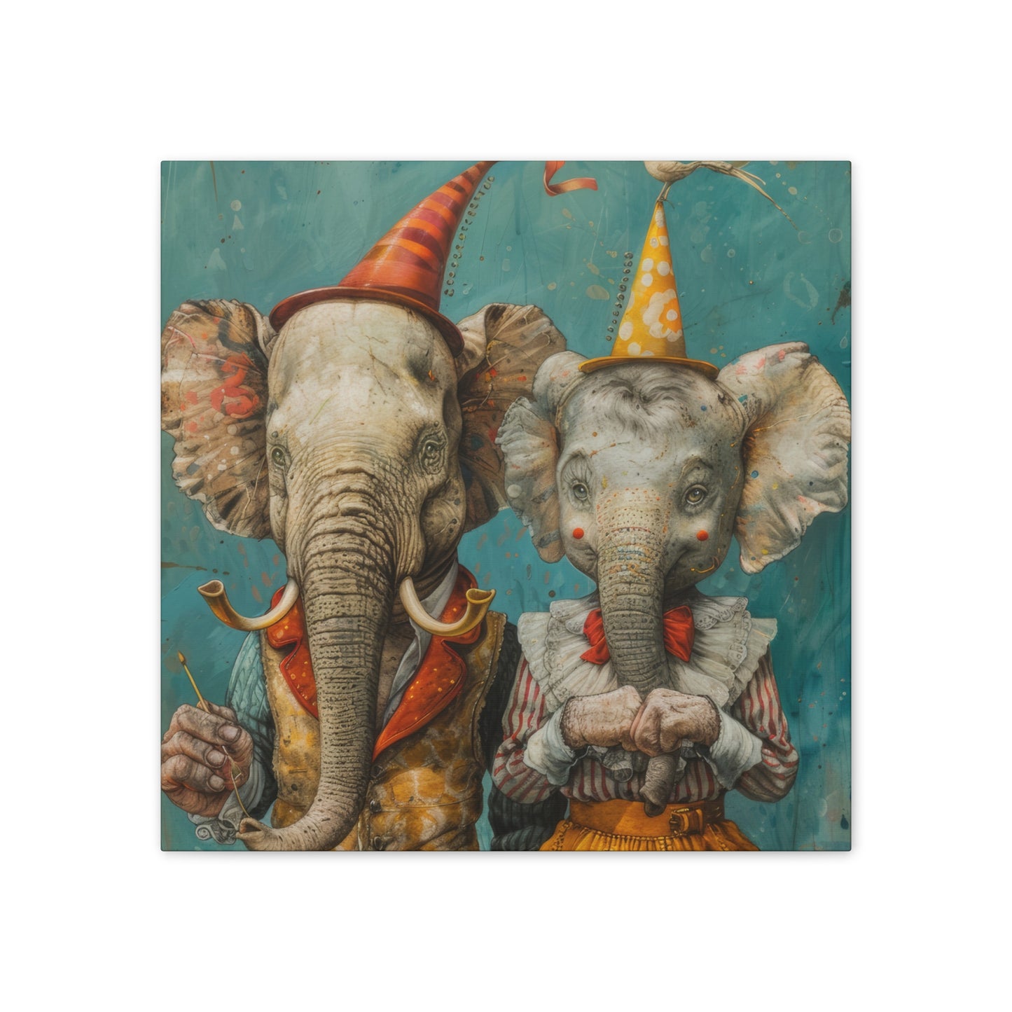 Elephants - Canvas Stretched, 0.75"