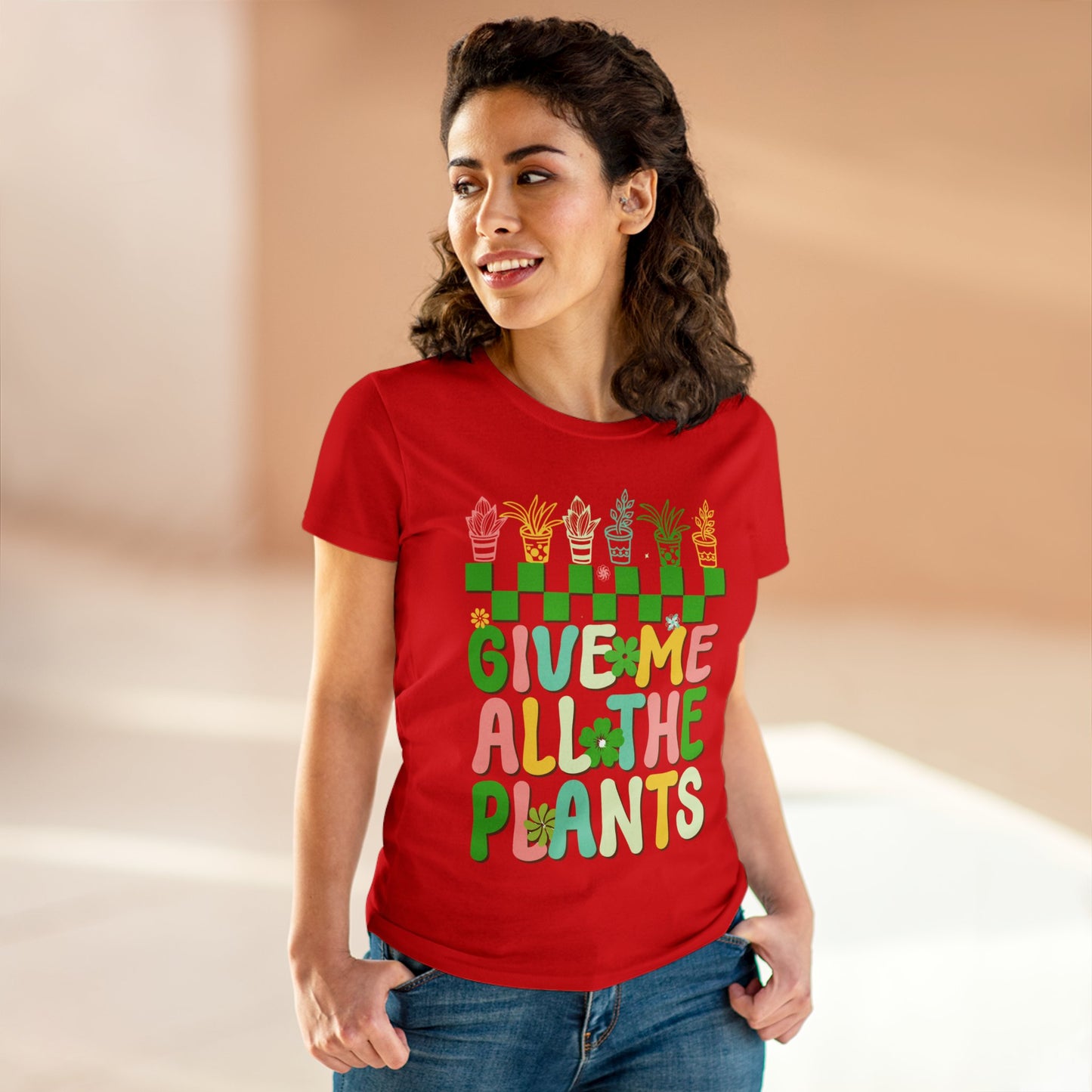 Give Me All the Plants - Gardening - Women's Midweight Cotton Tee