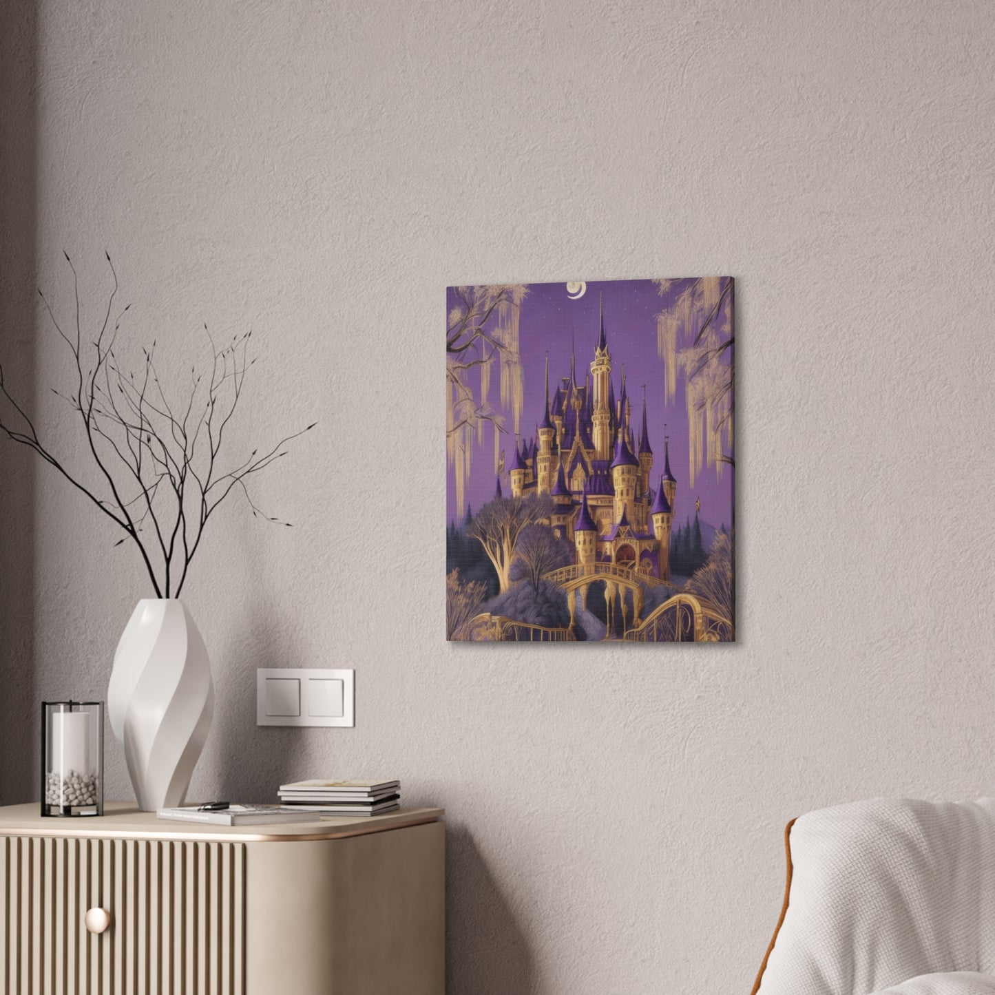 Purple Castle - Canvas Stretched, 0.75"