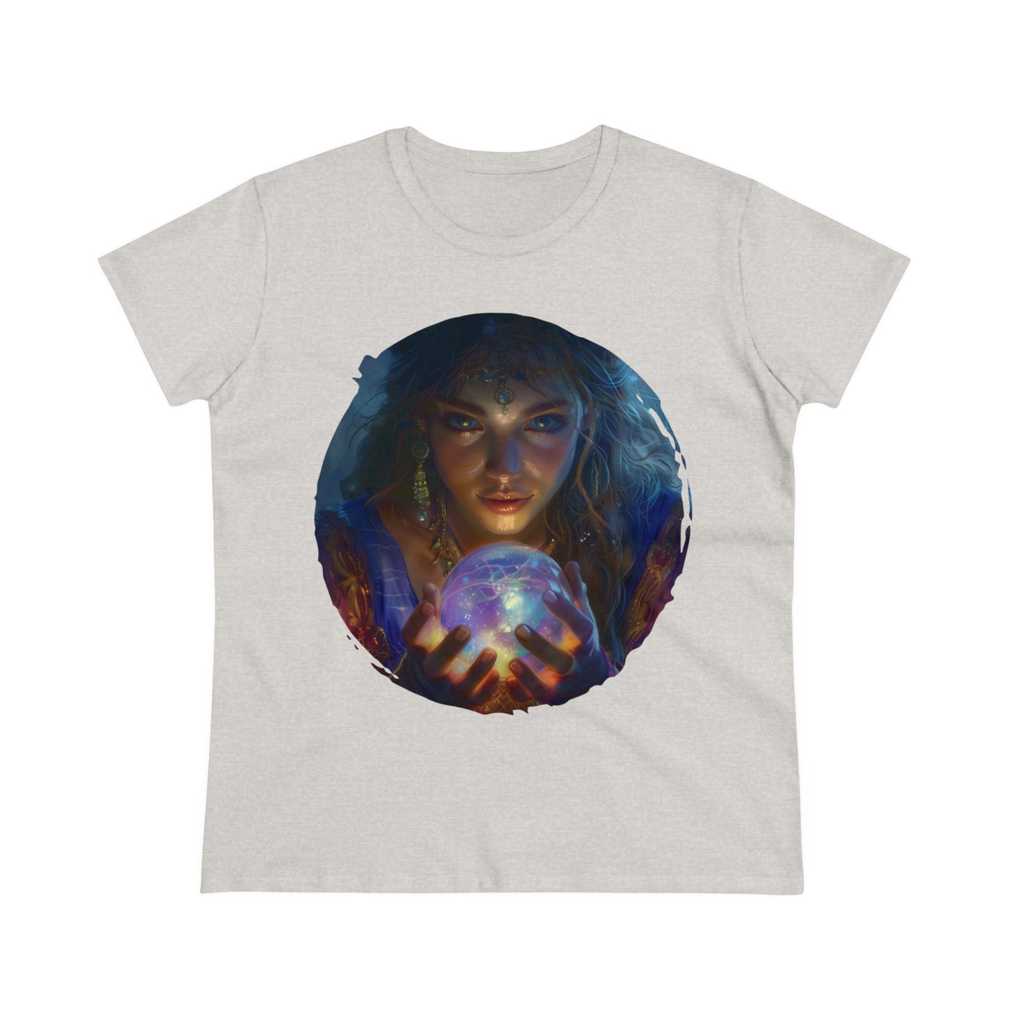 Crystal Ball - Mysticism - Women's Midweight Cotton Tee