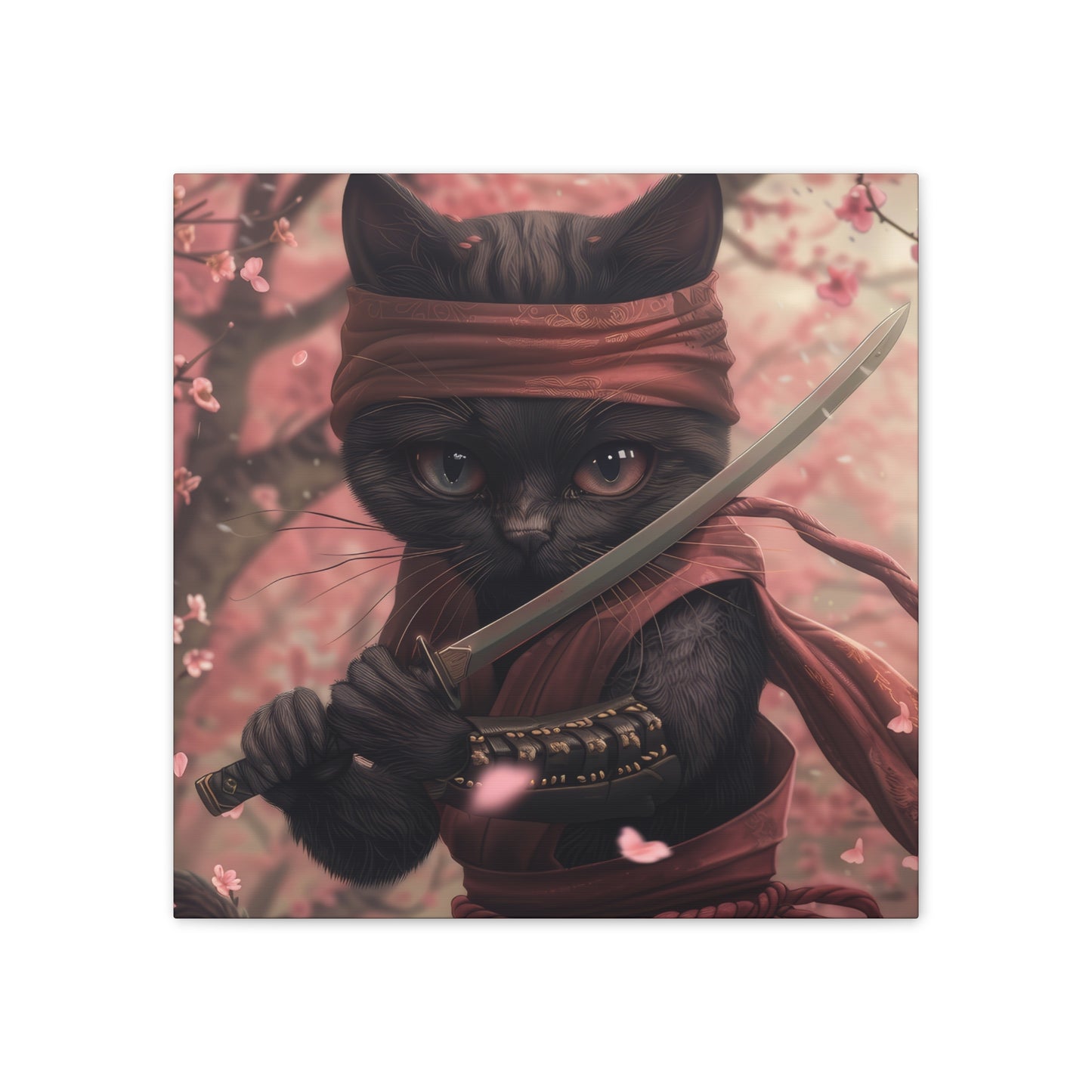 Ninja Kitty - Canvas Stretched, 0.75"