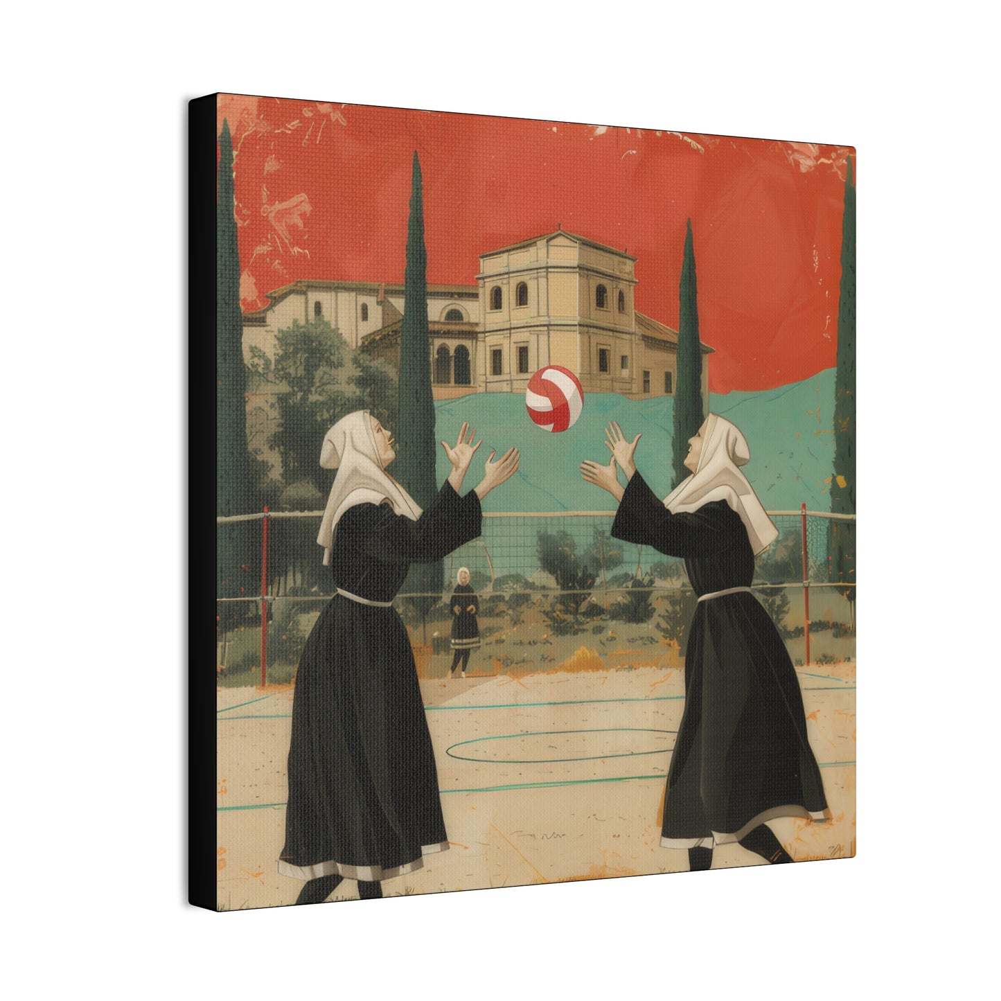 Nuns Volleyball - Canvas Stretched, 0.75"