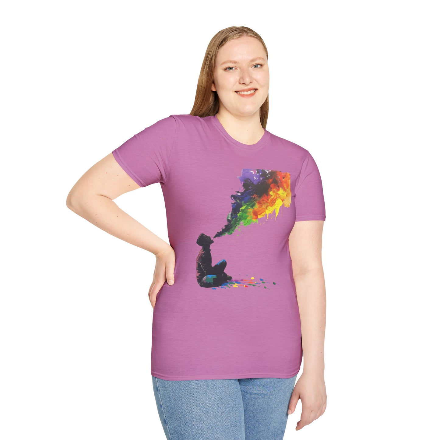 Rainbow Breath - Unisex Softstyle T-Shirt